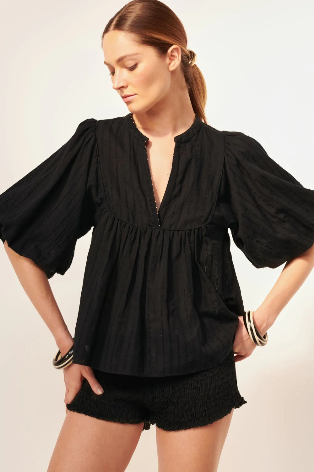 Blouse Flores - Black - Image 2