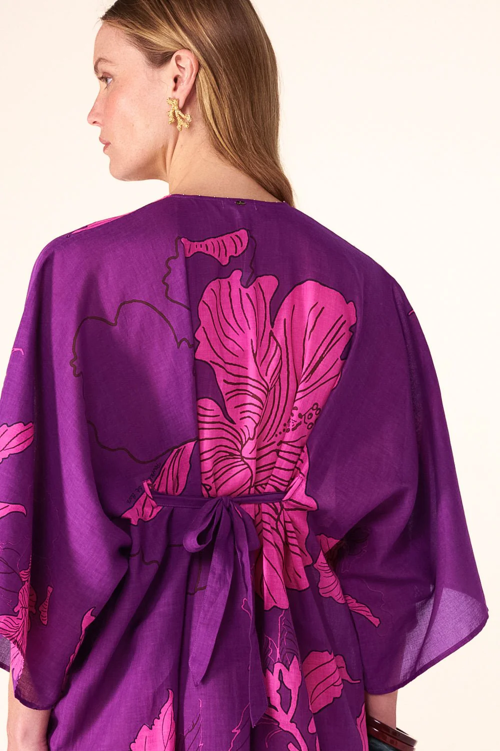 Kaftan Sol - Purple Hibiscus - Image 5