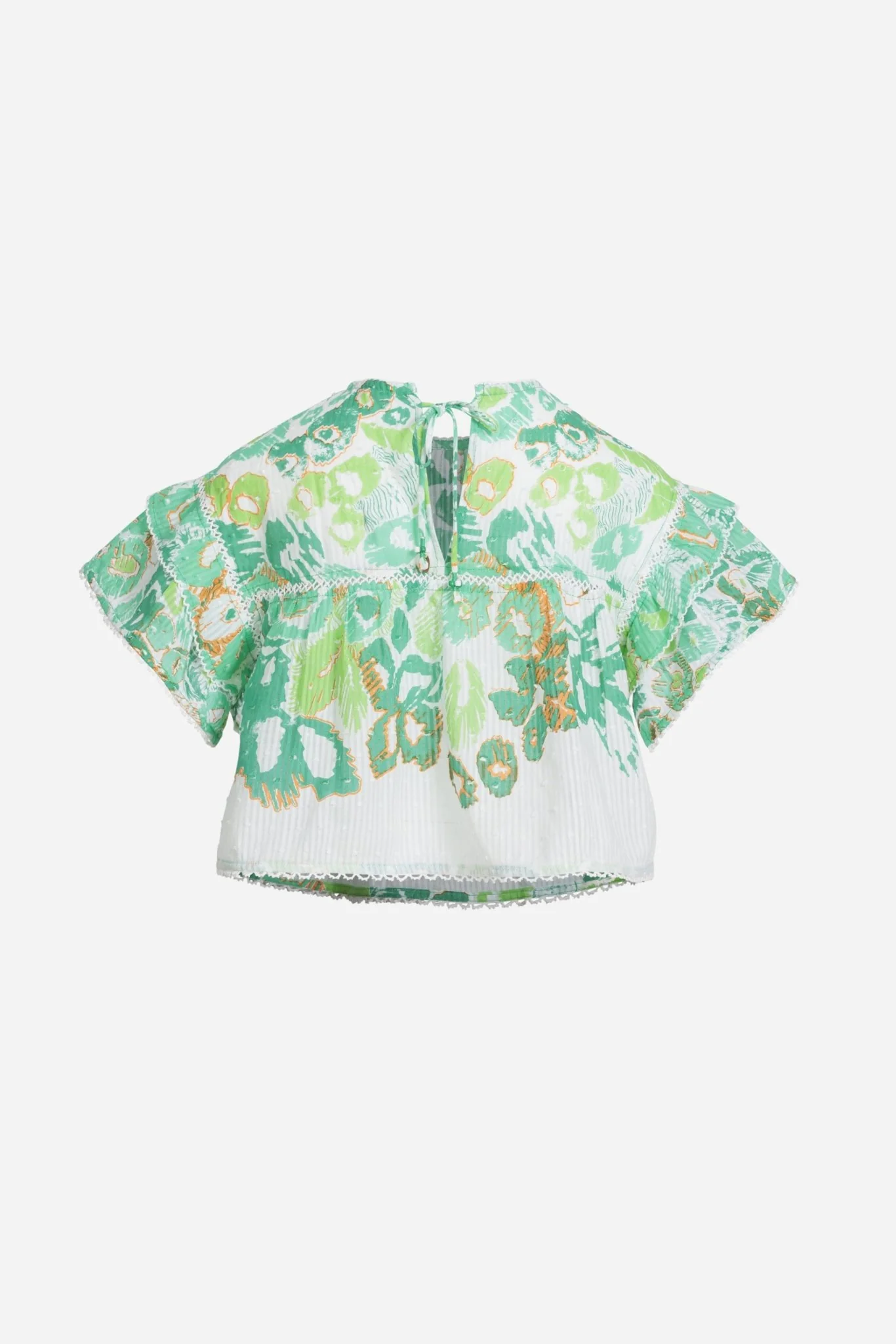 Blouse Chantal for girls - Green Pencilleo - Image 2