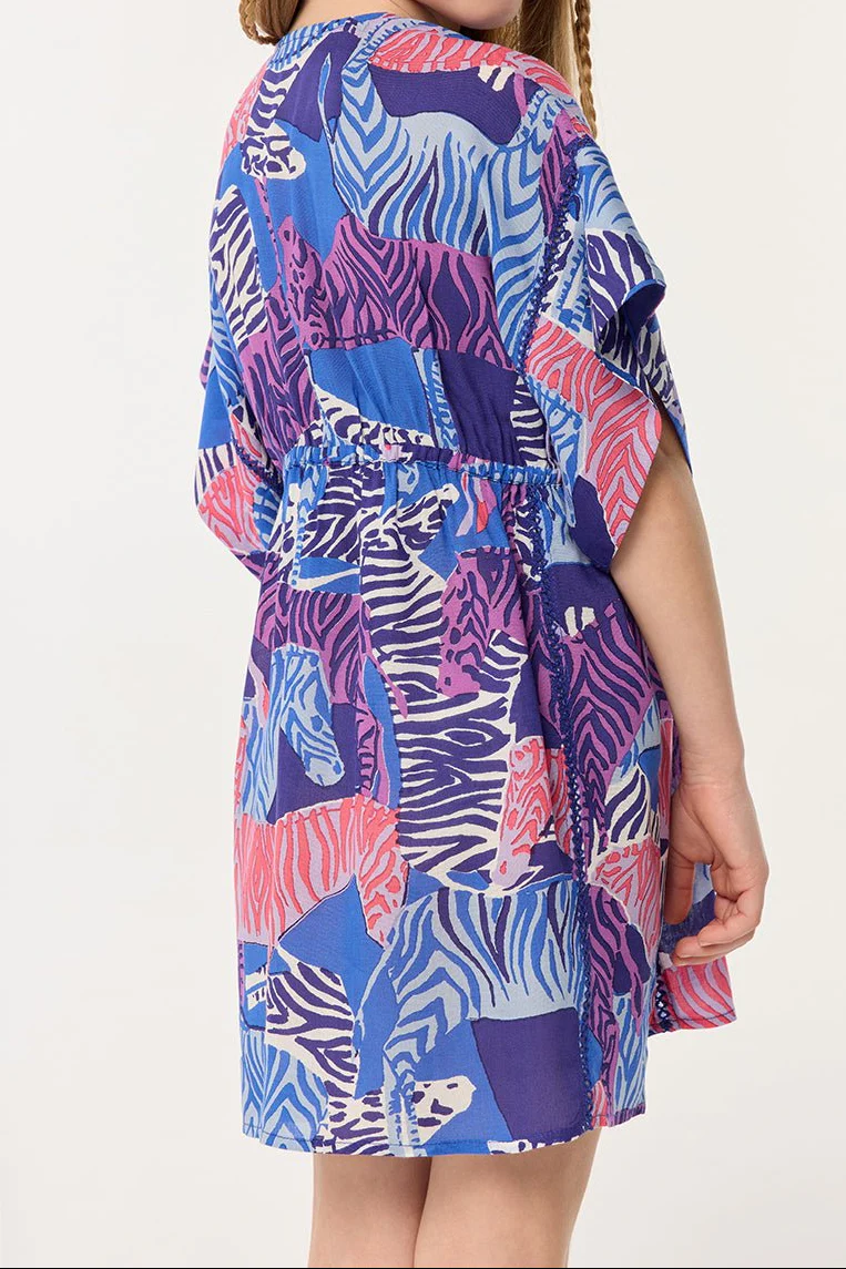 Kaftan Amaya for girls - Blue Ashanti - Image 2