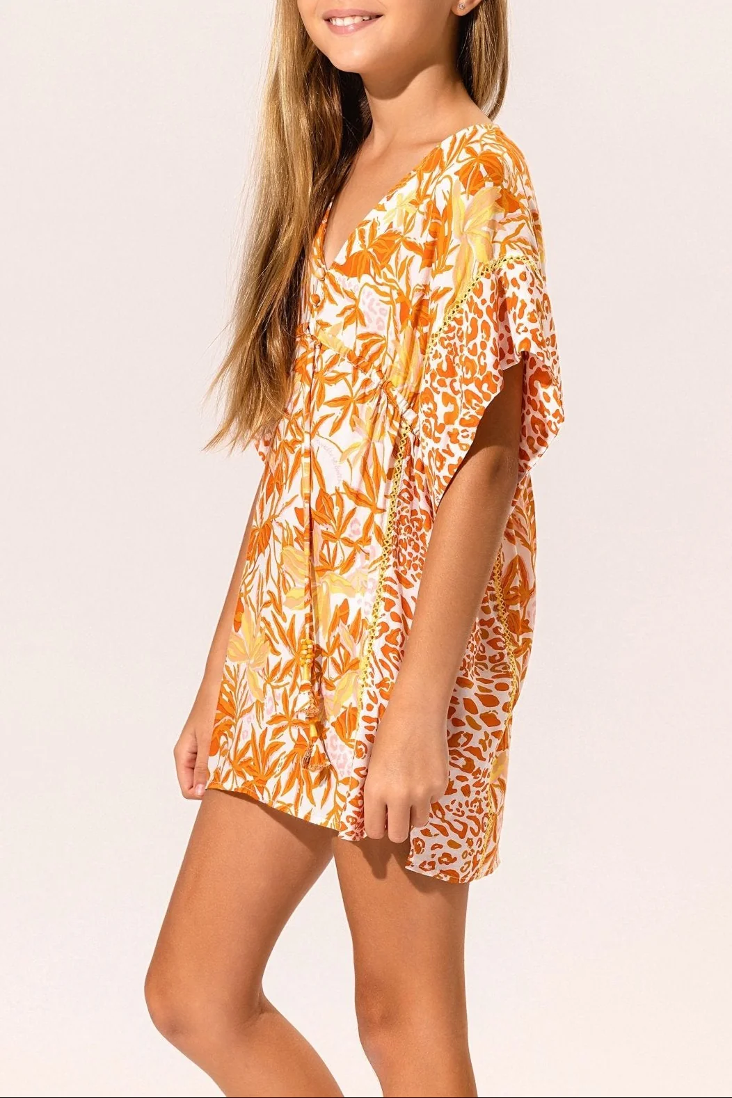 Kids Kaftan Amaya - Gold Orchid