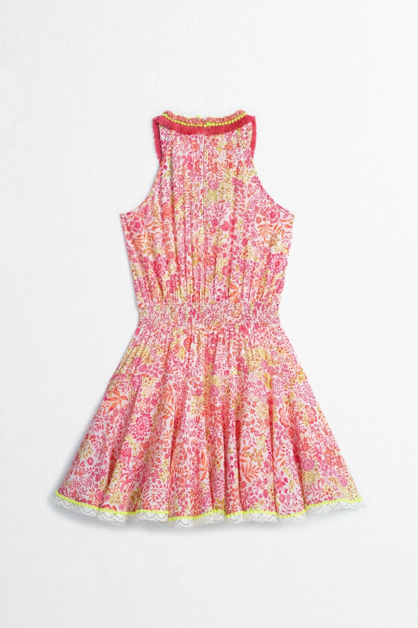 Kids Mini Dress Agathe - White Pink Nature - Image 2