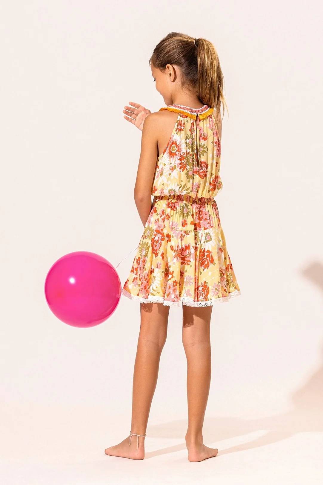 Kids Mini Dress Agathe - Yellow 90'S - Image 3