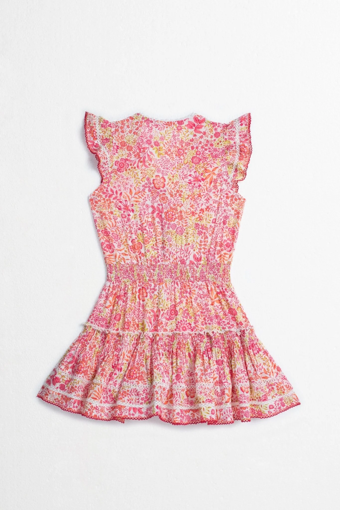 Kids Mini Dress Anais - White Pink Nature - Image 2