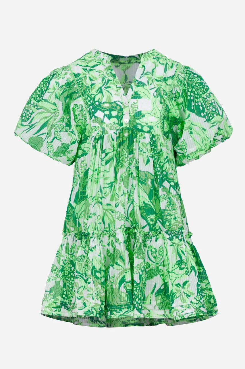 Kids Mini Dress Aria - Green Jengel - Image 4