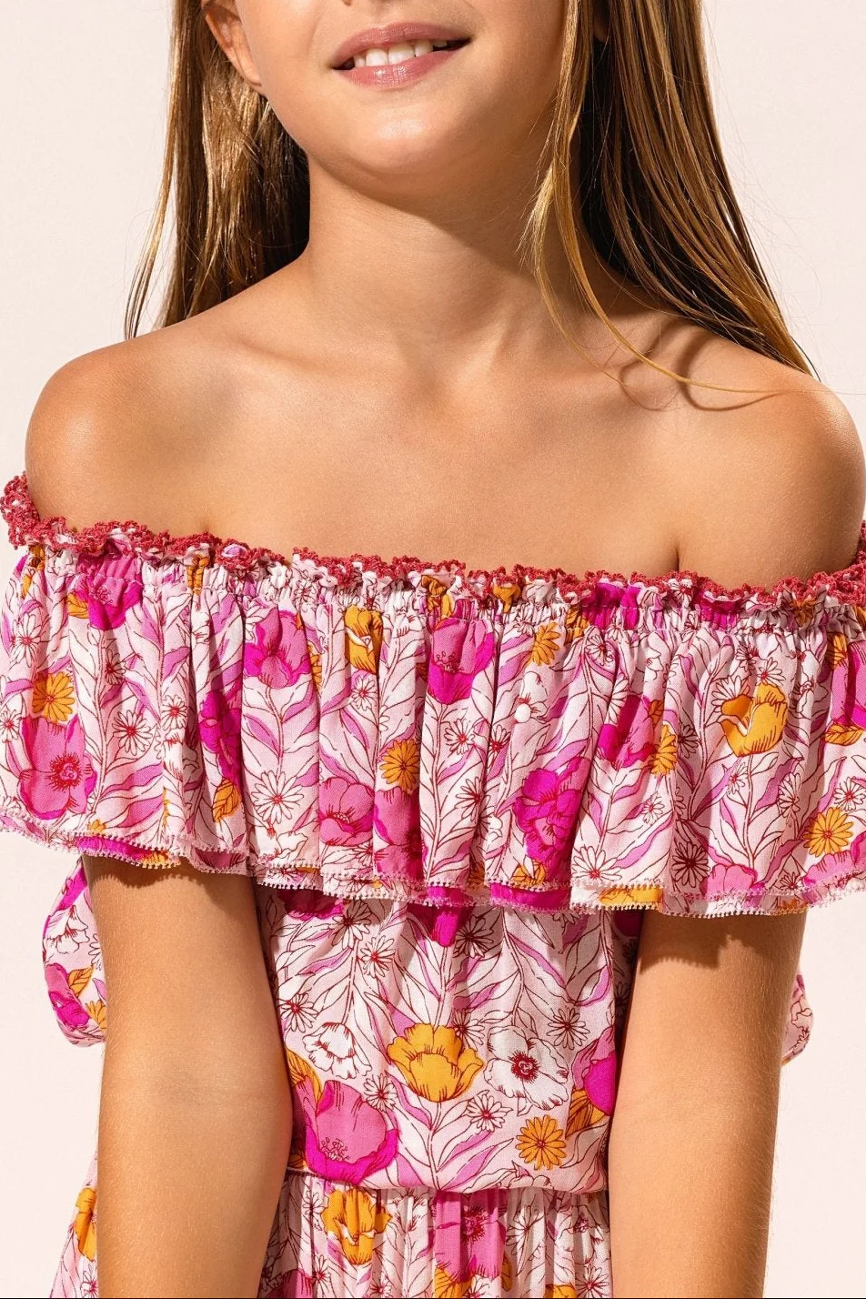 Kids Mini Dress Bella - Pink Petunia - Image 2