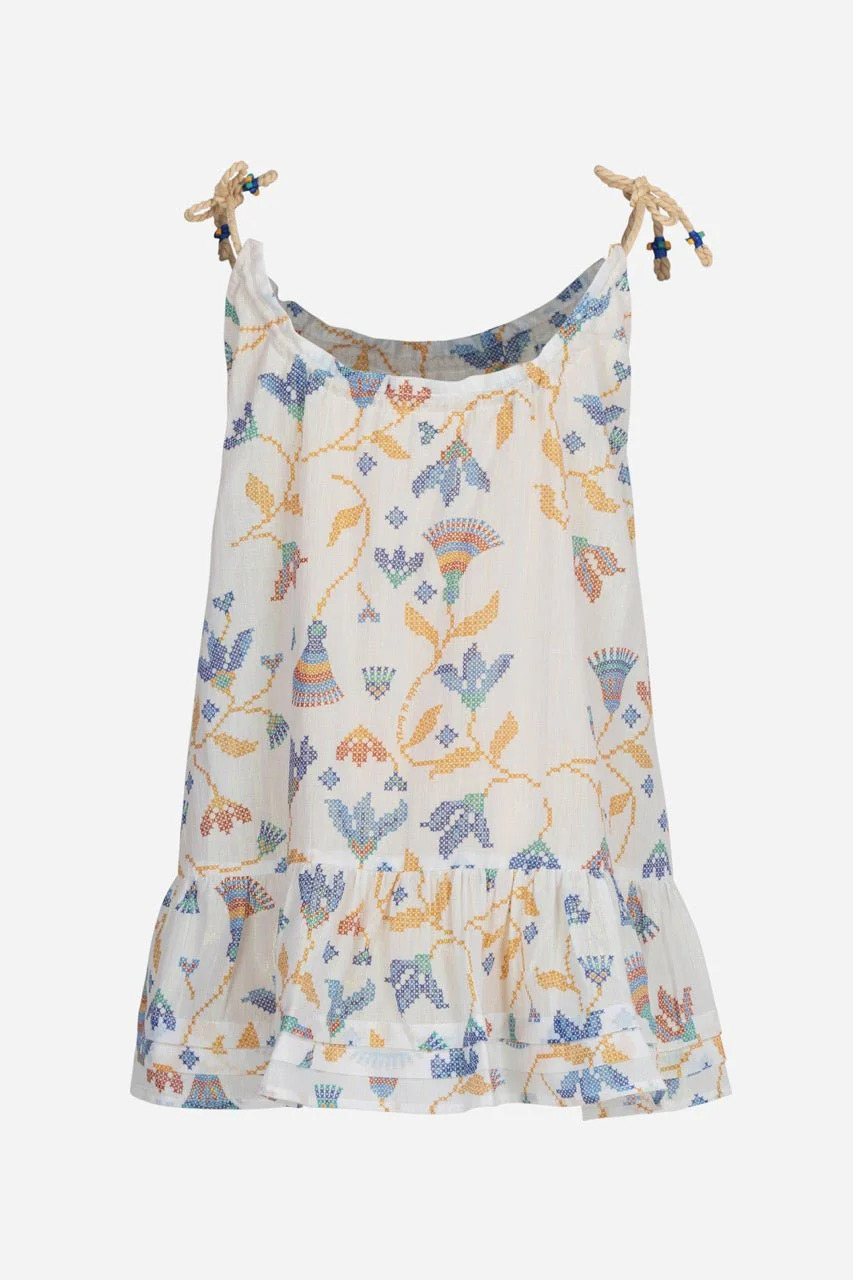 Mini Dress Billie for girls - Blue Ylang Ylang - Image 2