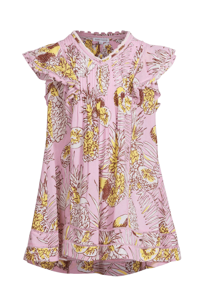 Mini Dress Camelia for girls - Pink Karibia
