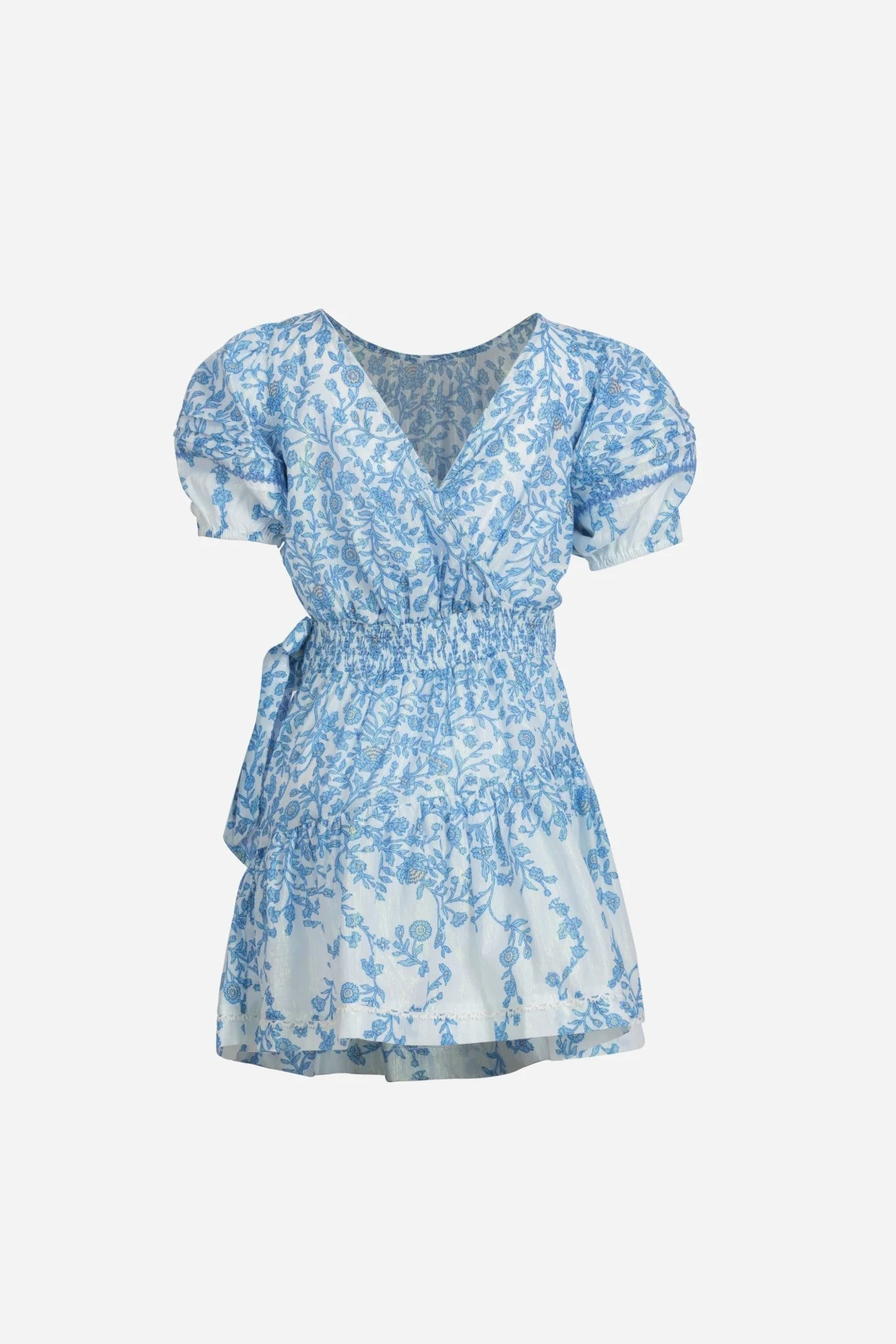Mini Dress Chantal for girls - Blue Lazuli - Image 2