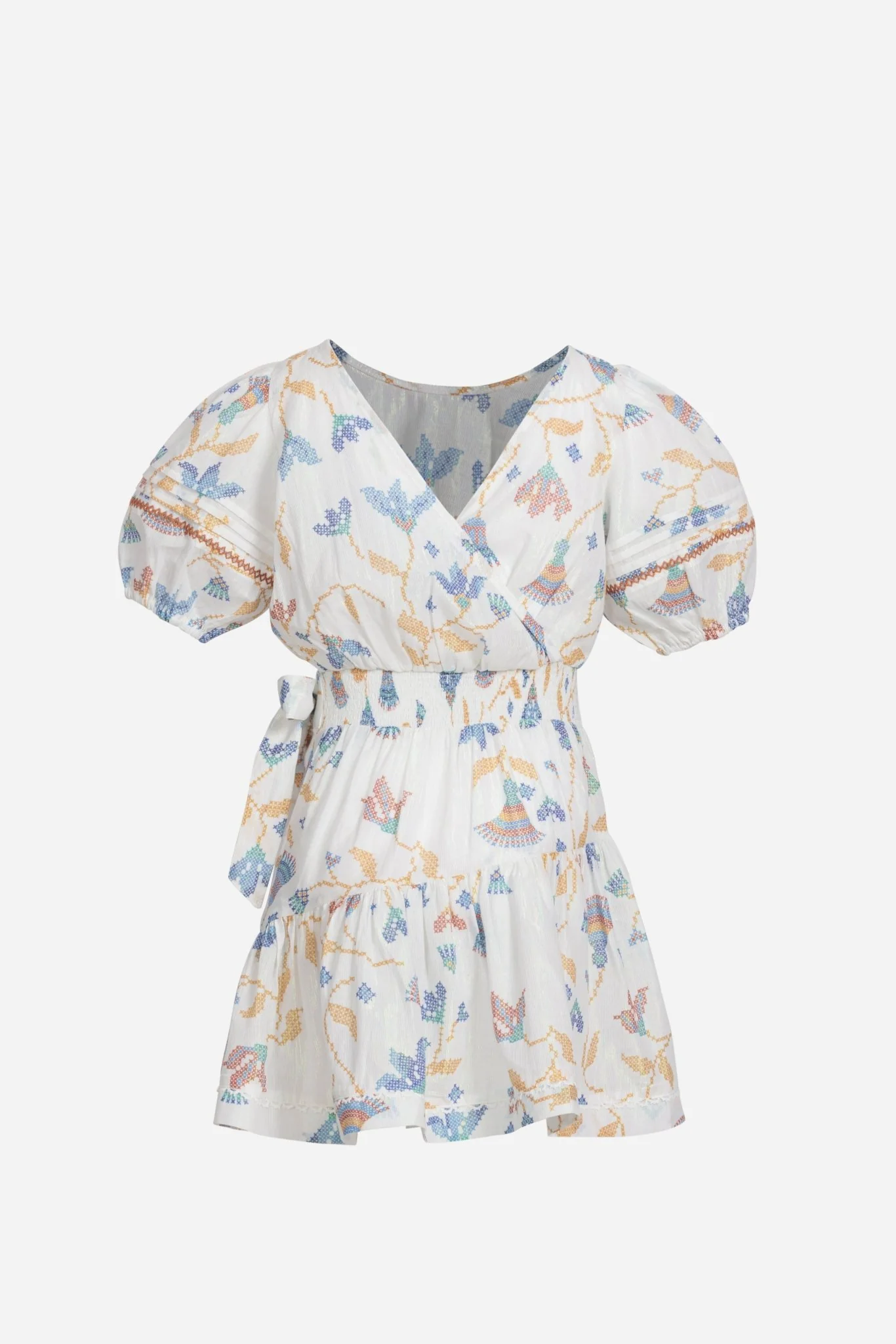 Mini Dress Chantal for girls - Blue Ylang Ylang - Image 2