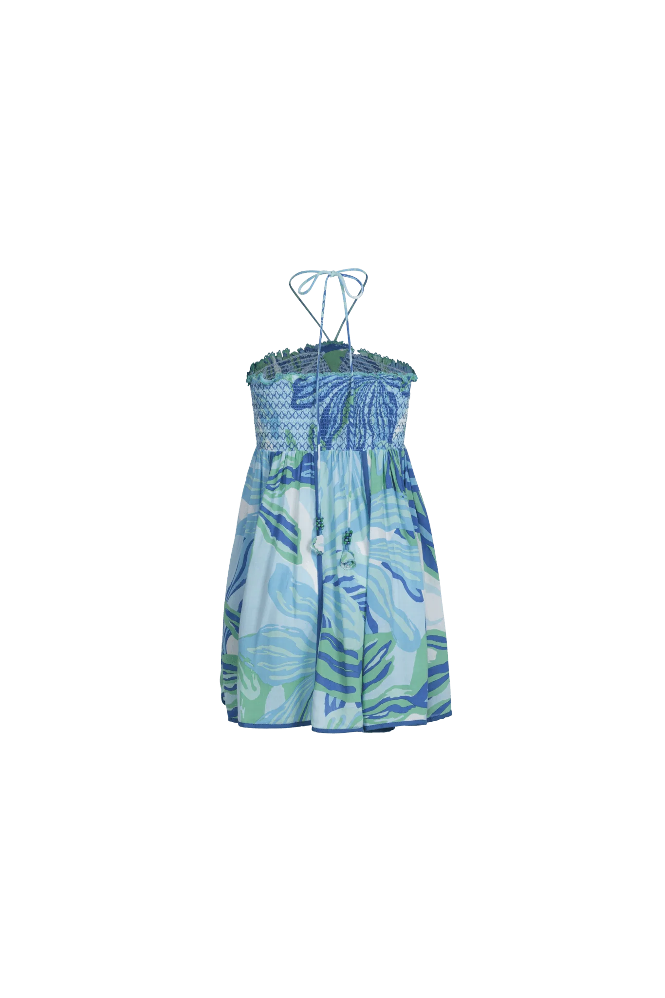 Mini Dress Cycas for girls - Blue Seaweed - Image 2
