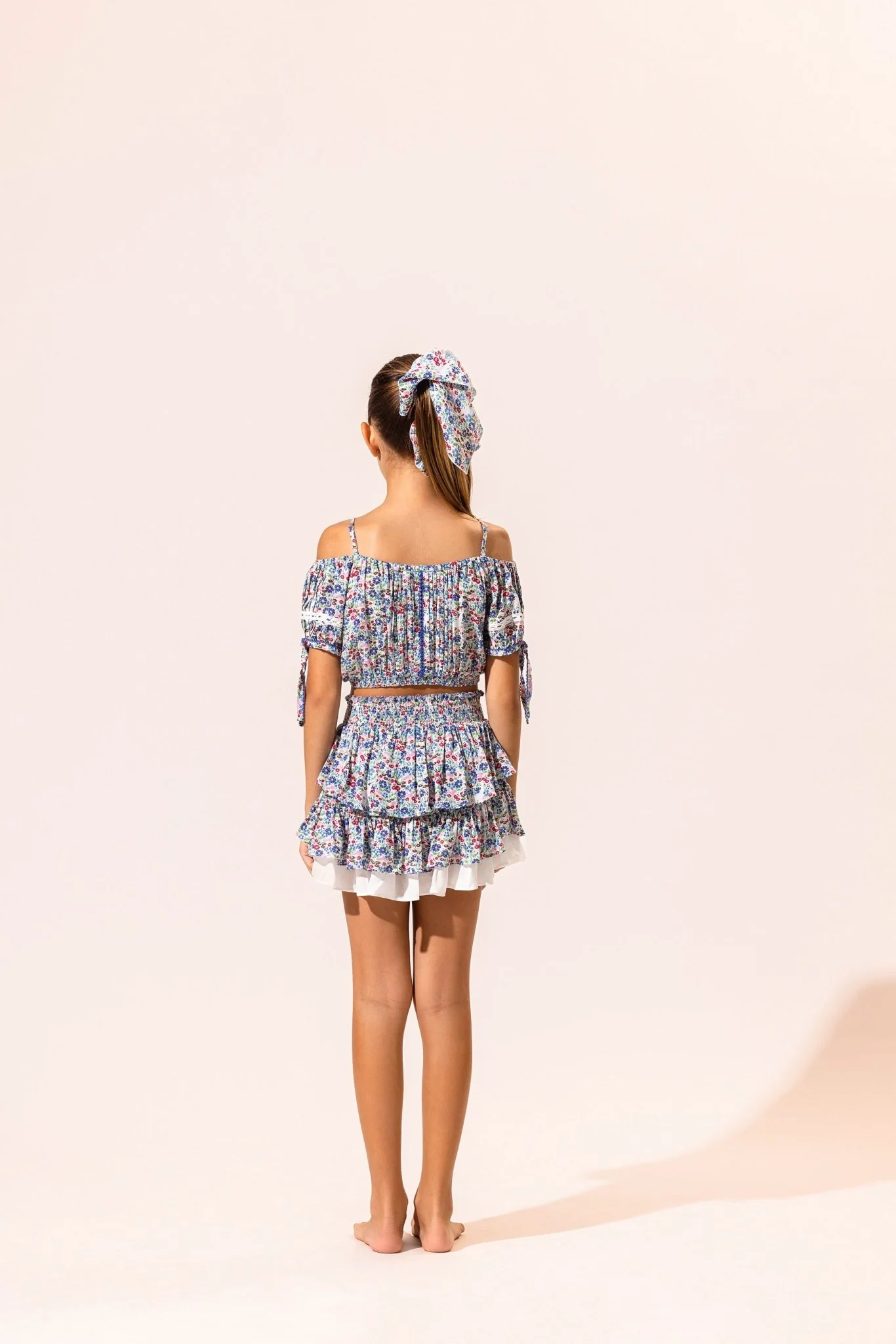 Kids Mini Skirt Ariane - Blue Jardin - Image 3
