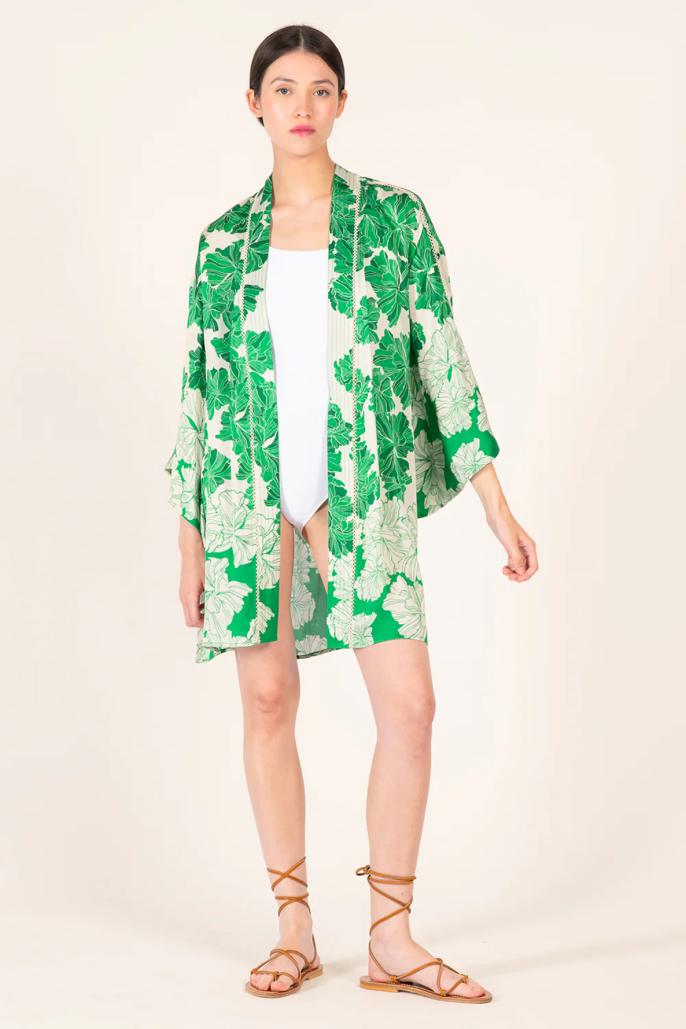 Kimono Luna - Green Flower Bunch - Image 4