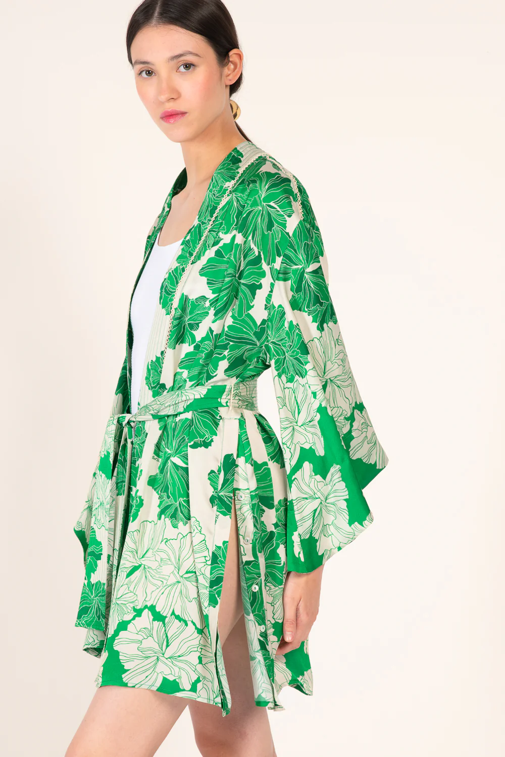 Kimono Luna - Green Flower Bunch - Image 6
