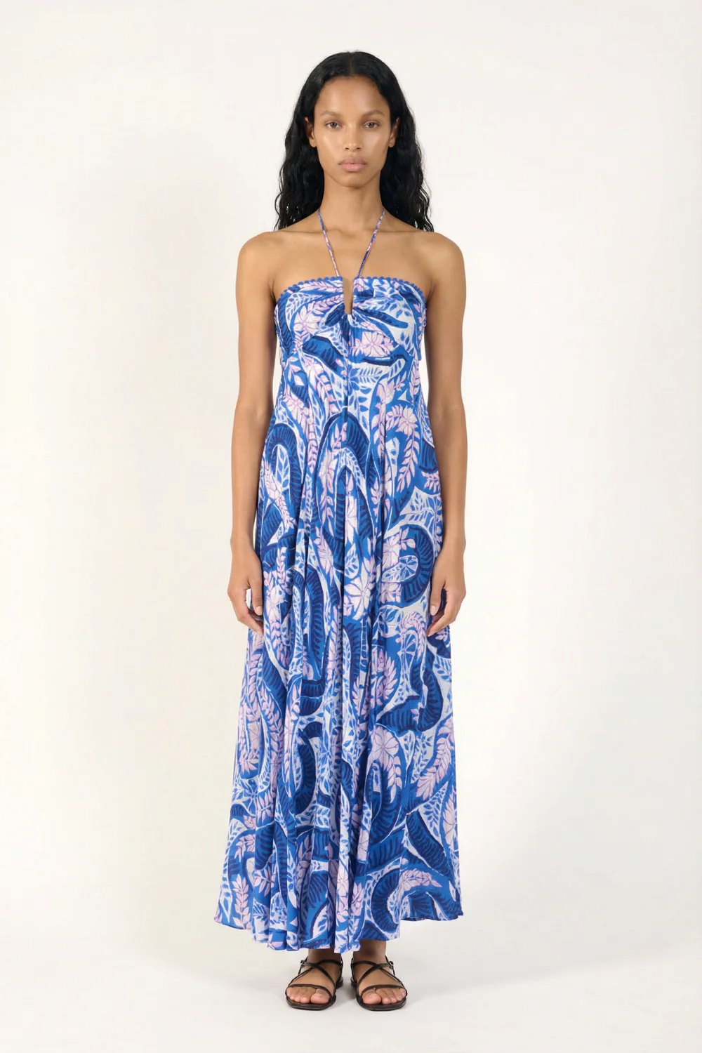 Long Dress Carla - Blue Holy Snake