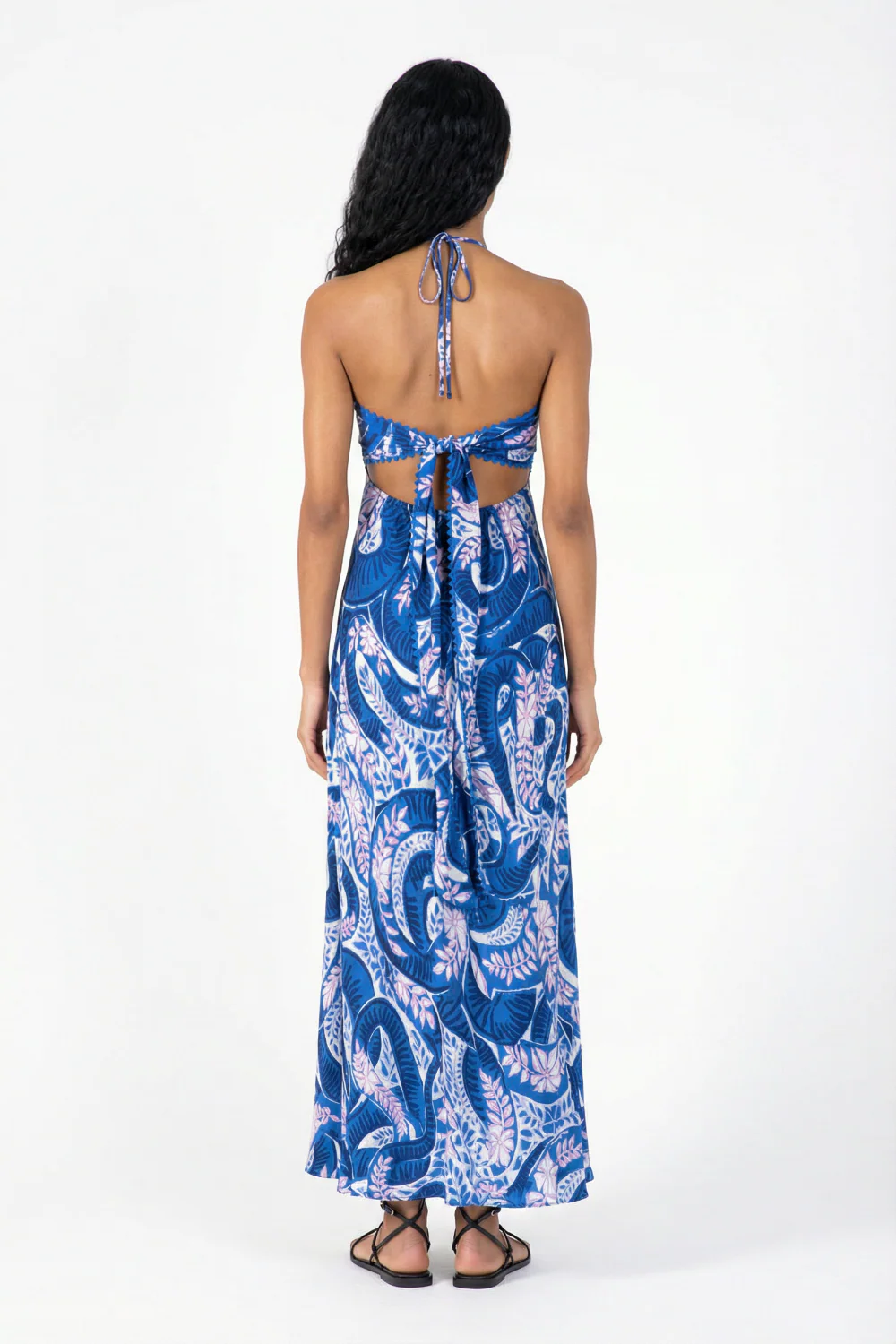 Long Dress Carla - Blue Holy Snake - Image 4