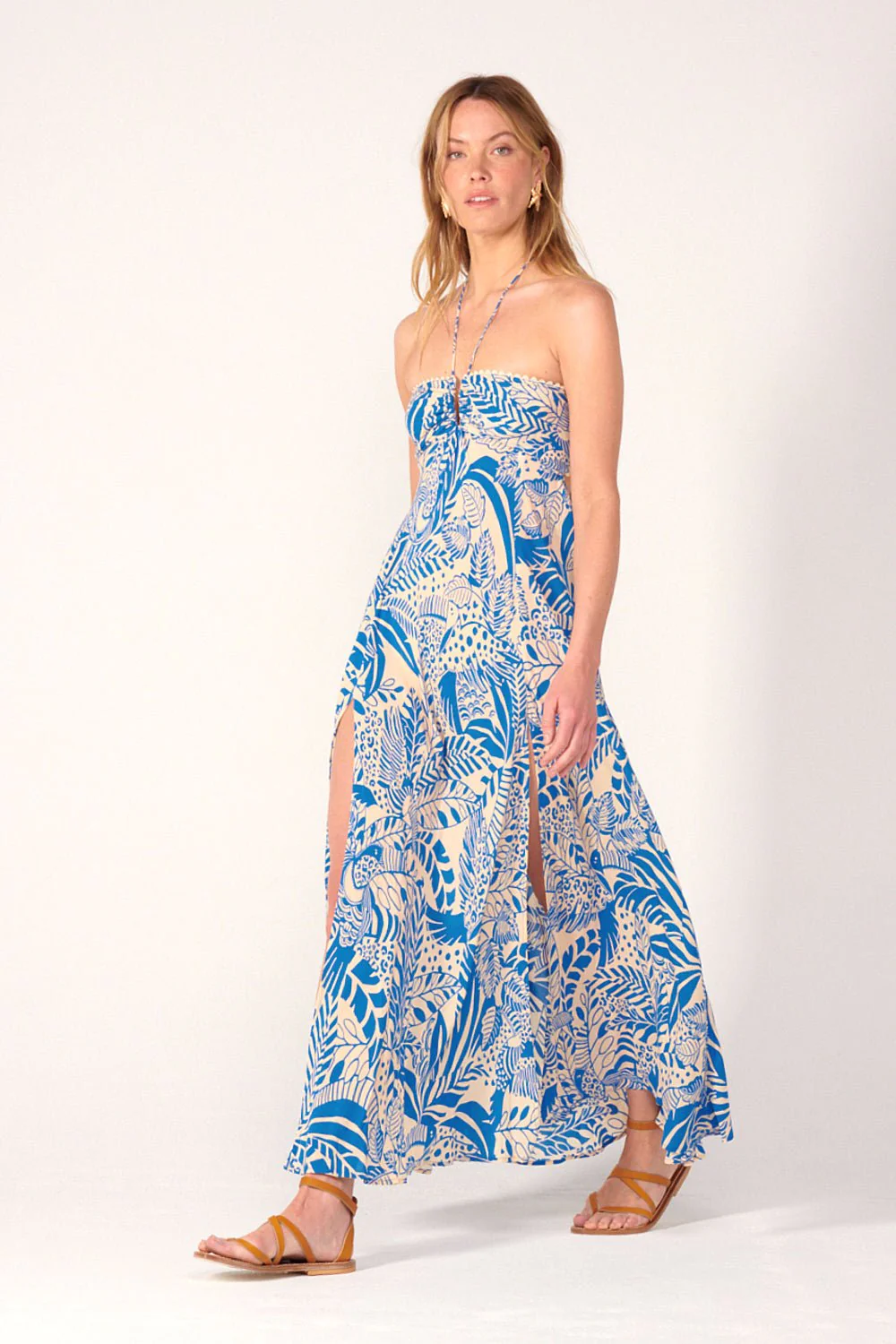 Long Dress Carla - Blue Toucan - Image 3