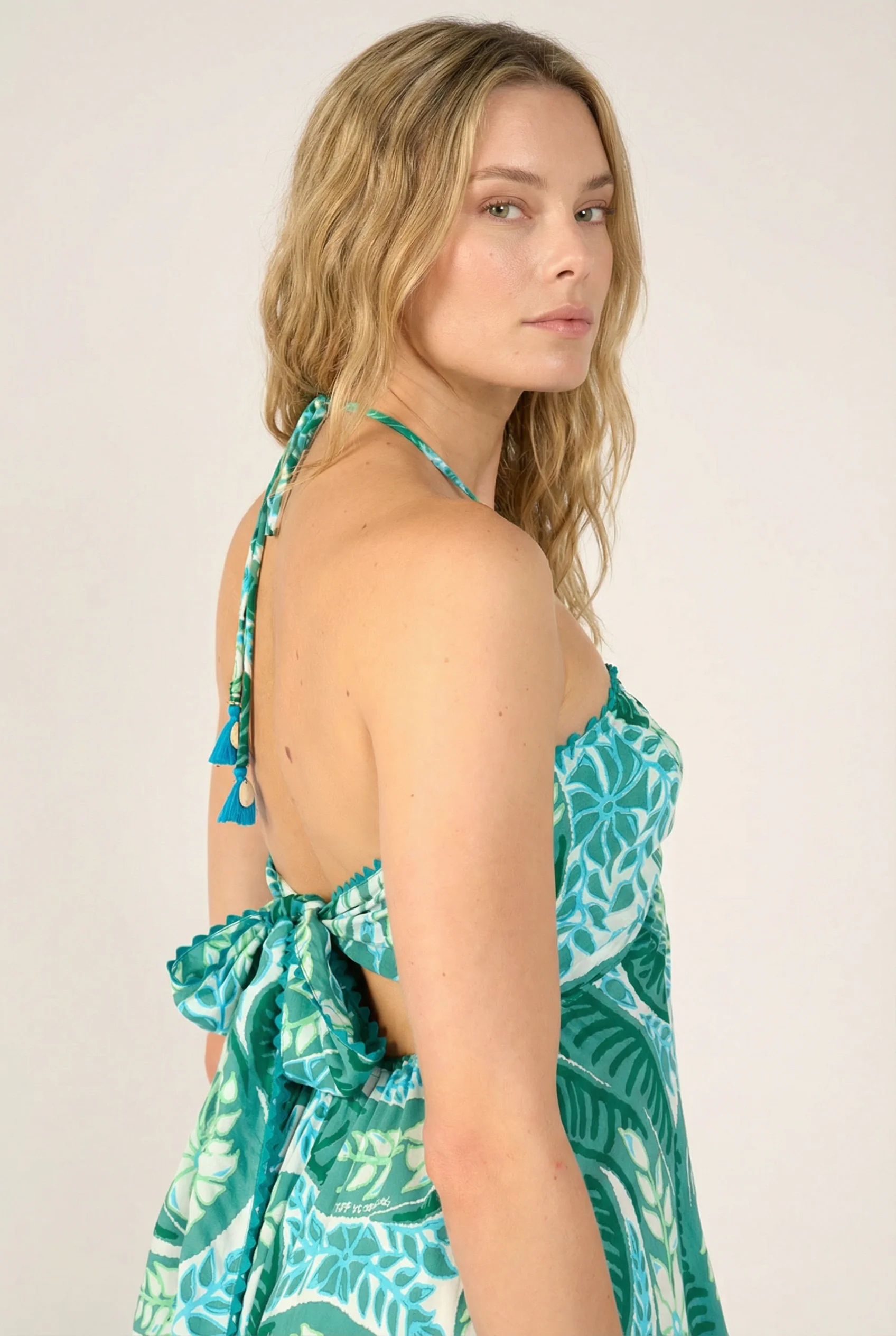 Long Dress Carla - Green Holy Snake - Image 2