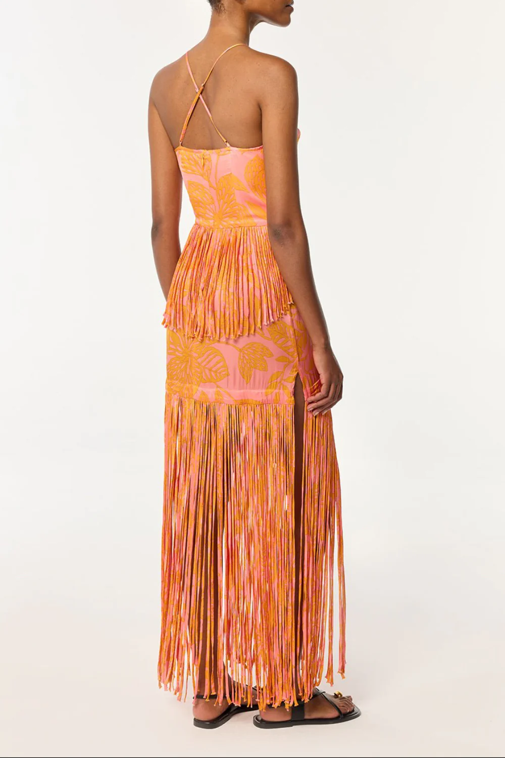 Long Dress Carmen - Pink Macro Stelis - Image 3