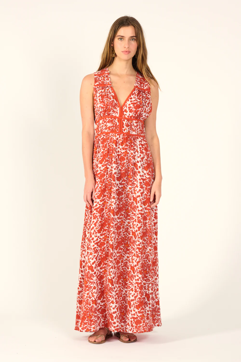 Long Dress Chiara - Paprika Aquaflora - Image 3