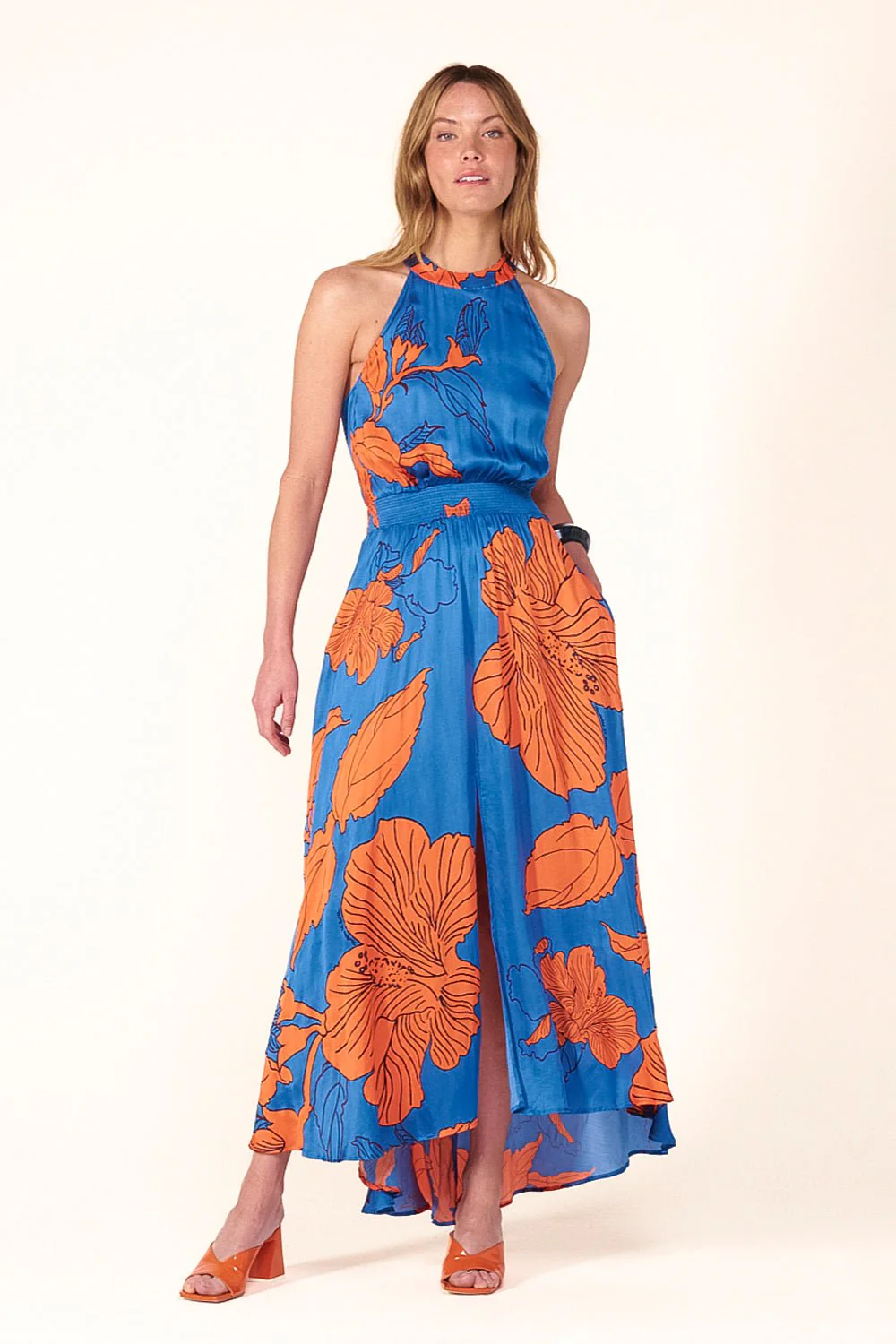 Long Dress Clea - Blue Hibiscus - Image 2