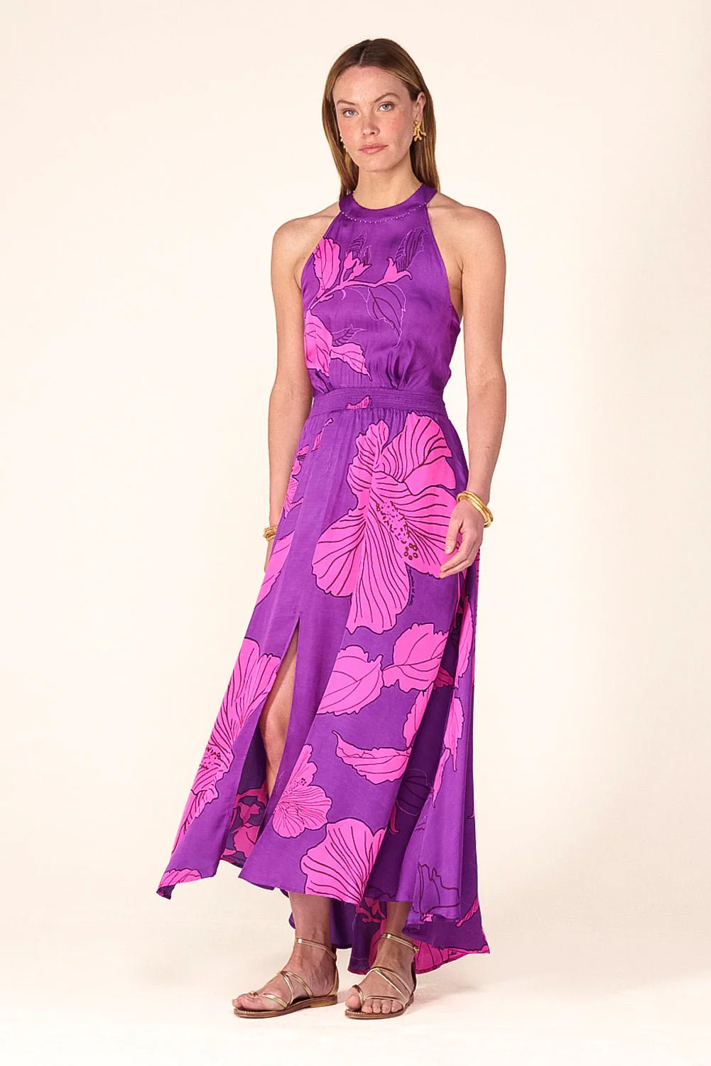 Long Dress Clea - Purple Hibiscus