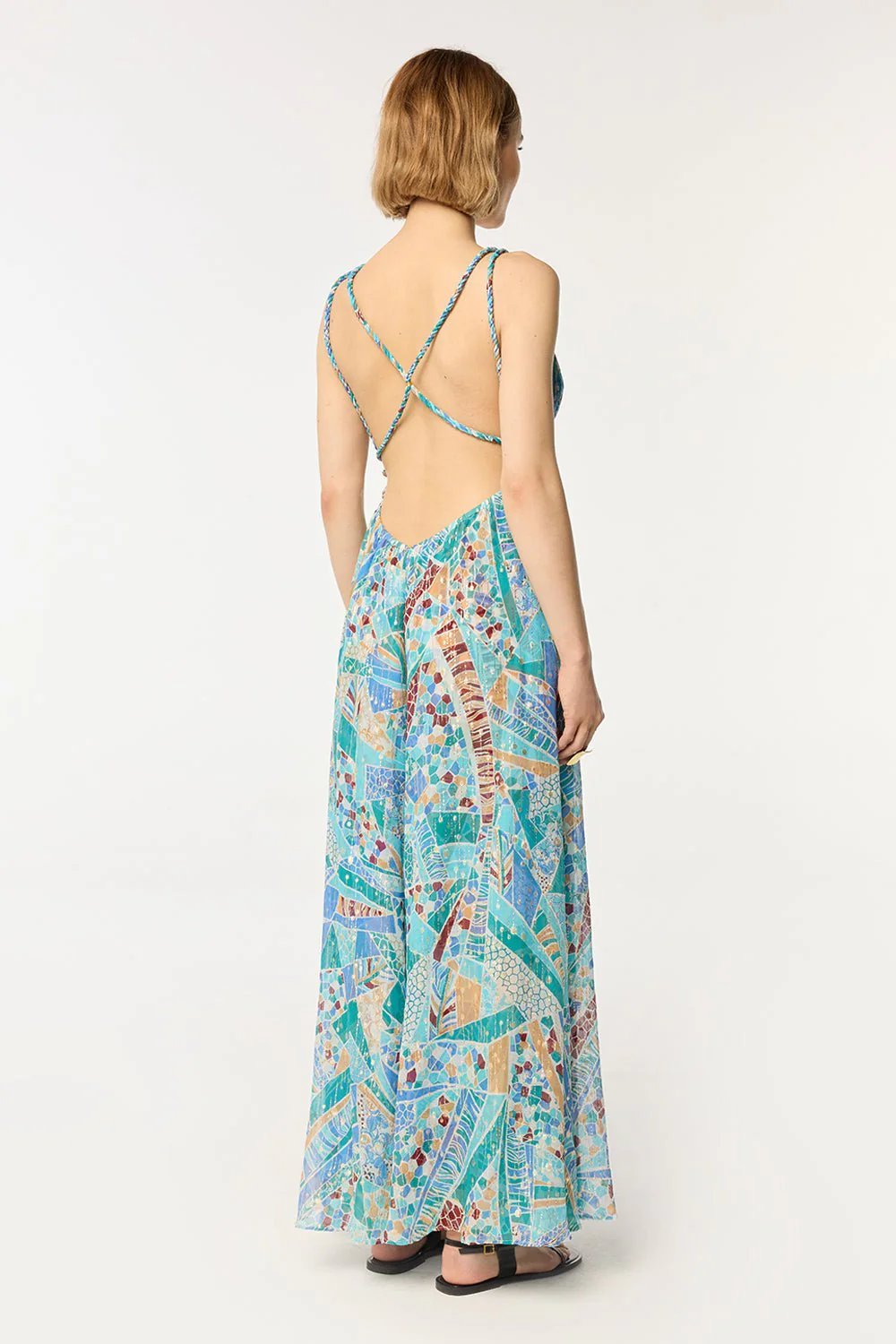 Long Dress Collette - Blue Mosaic - Image 2