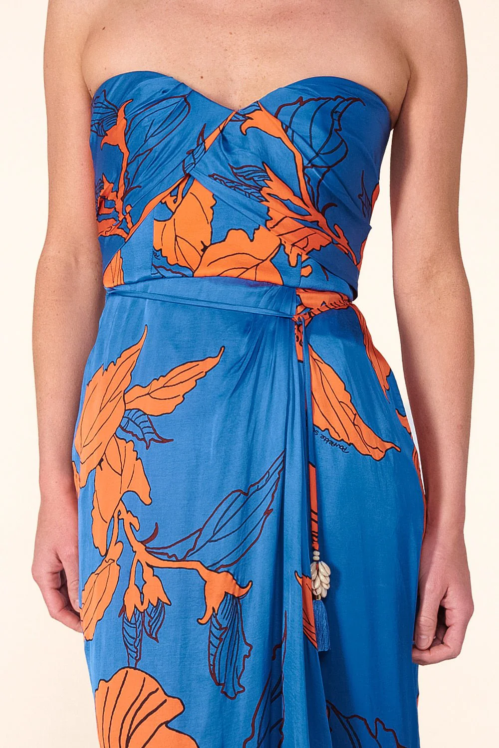 Long Dress Collina - Blue Hibiscus - Image 3