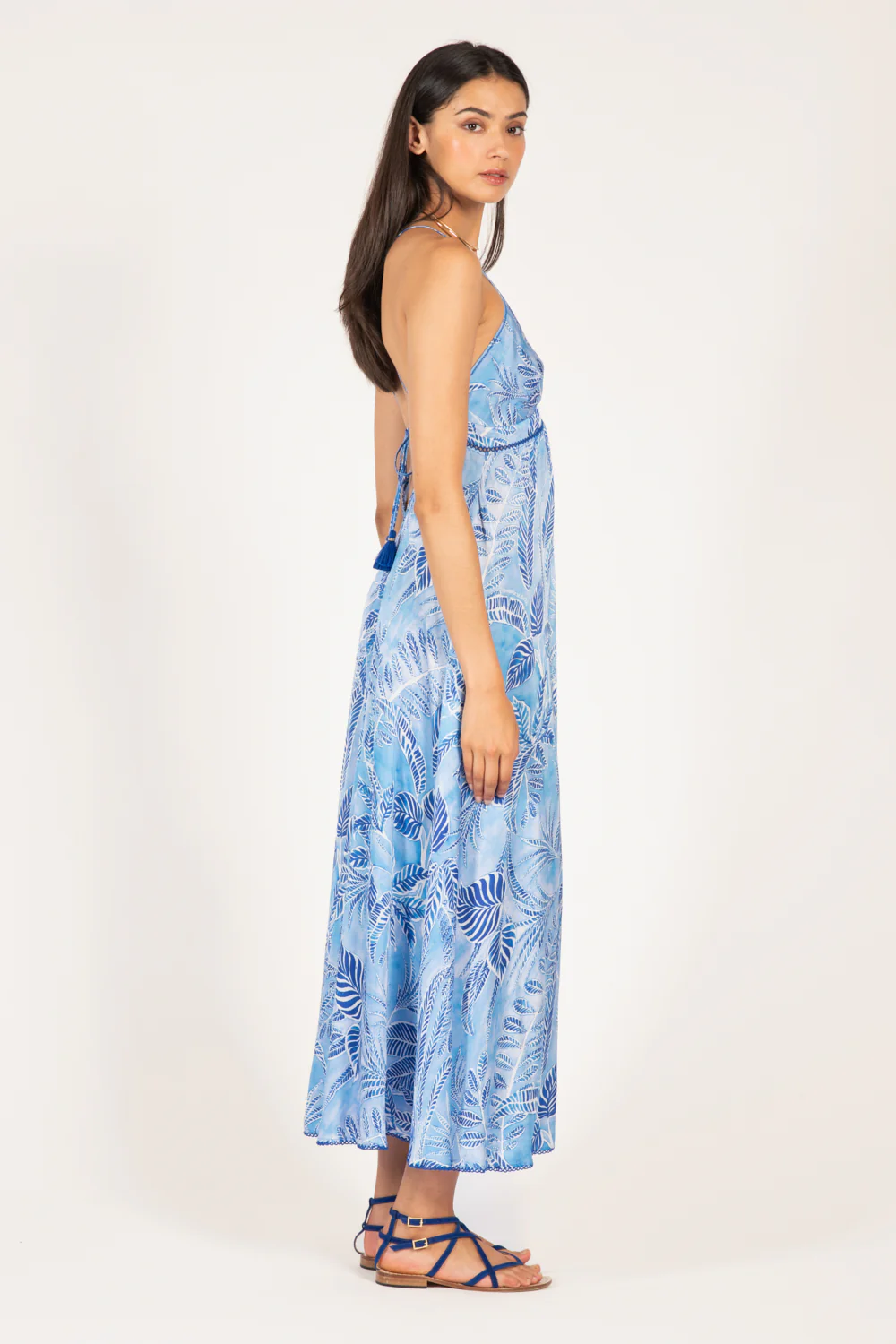 Long Dress Denise - Blue Calathea - Image 4