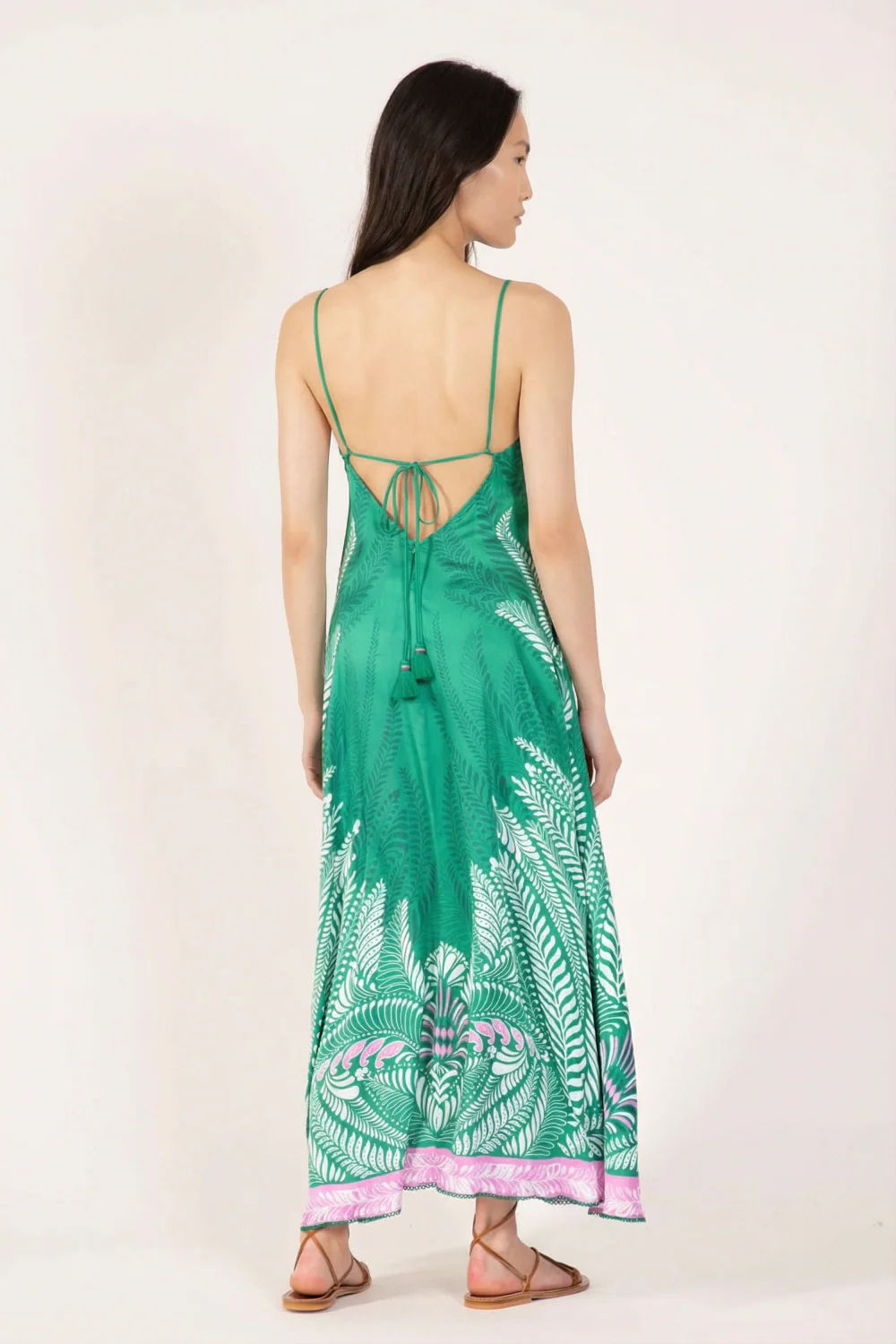 Long Dress Denise - Green Oolong - Image 4