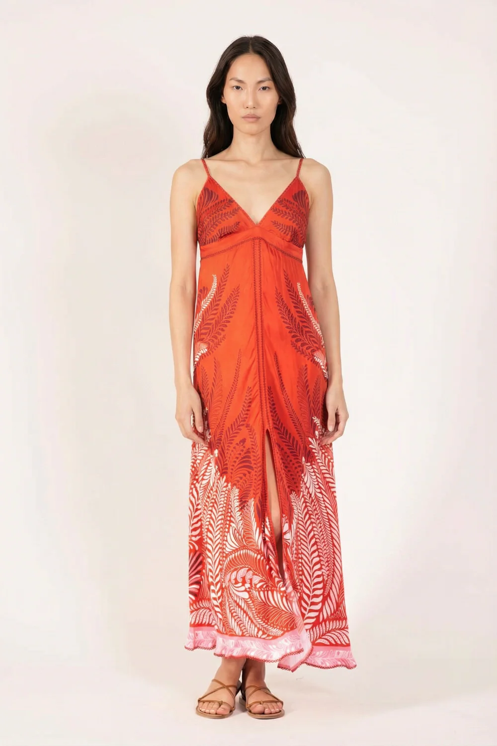 Long Dress Denise - Orange Oolong