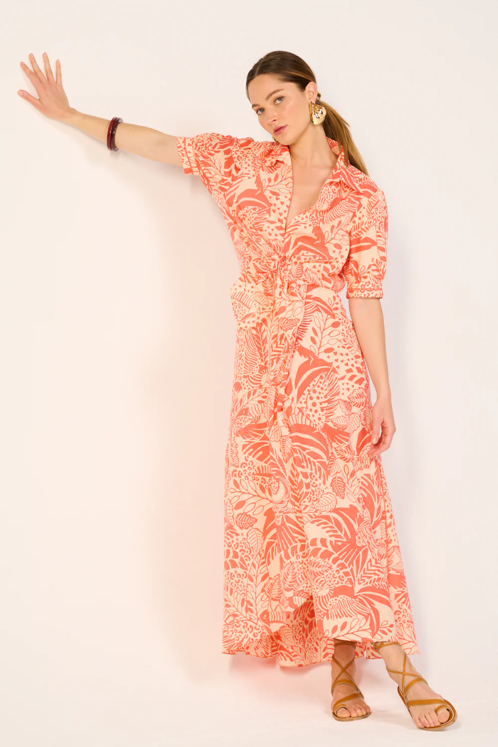 Long Dress Eren - Orange Toucan