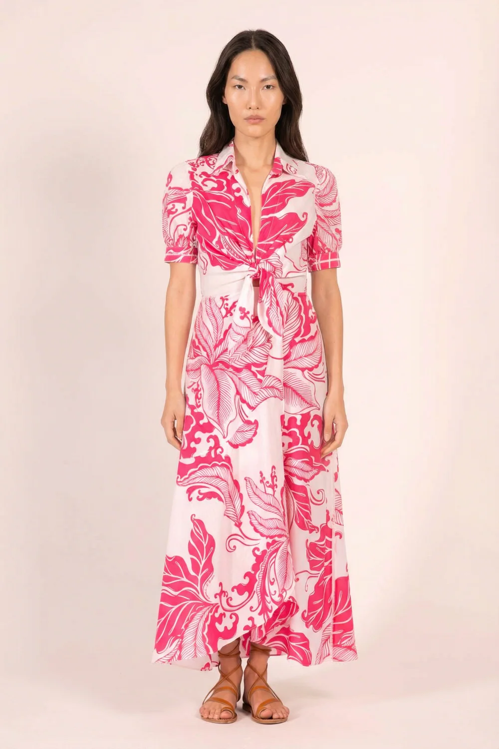 Long Dress Eren - Pink Reef Wave
