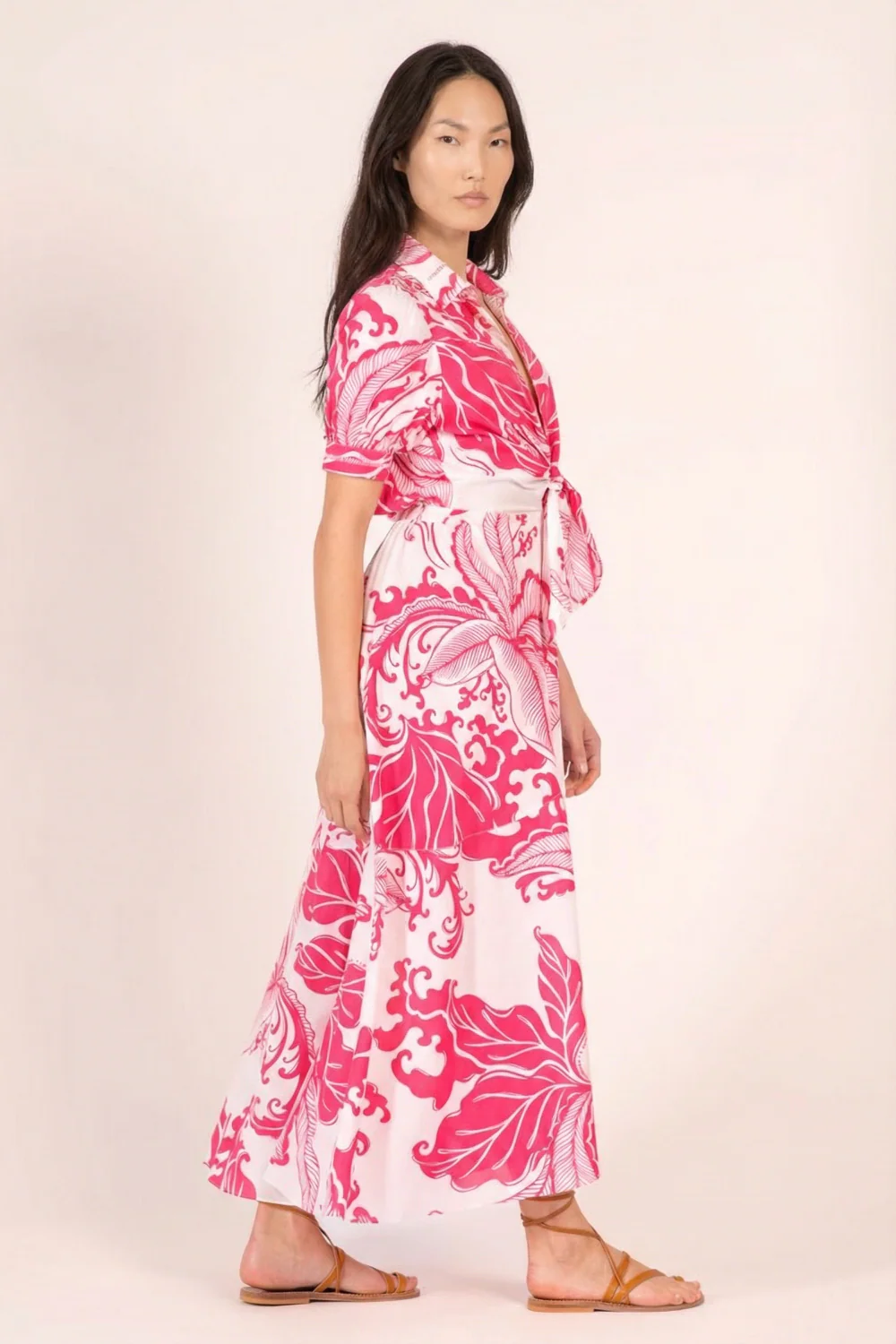 Long Dress Eren - Pink Reef Wave - Image 2