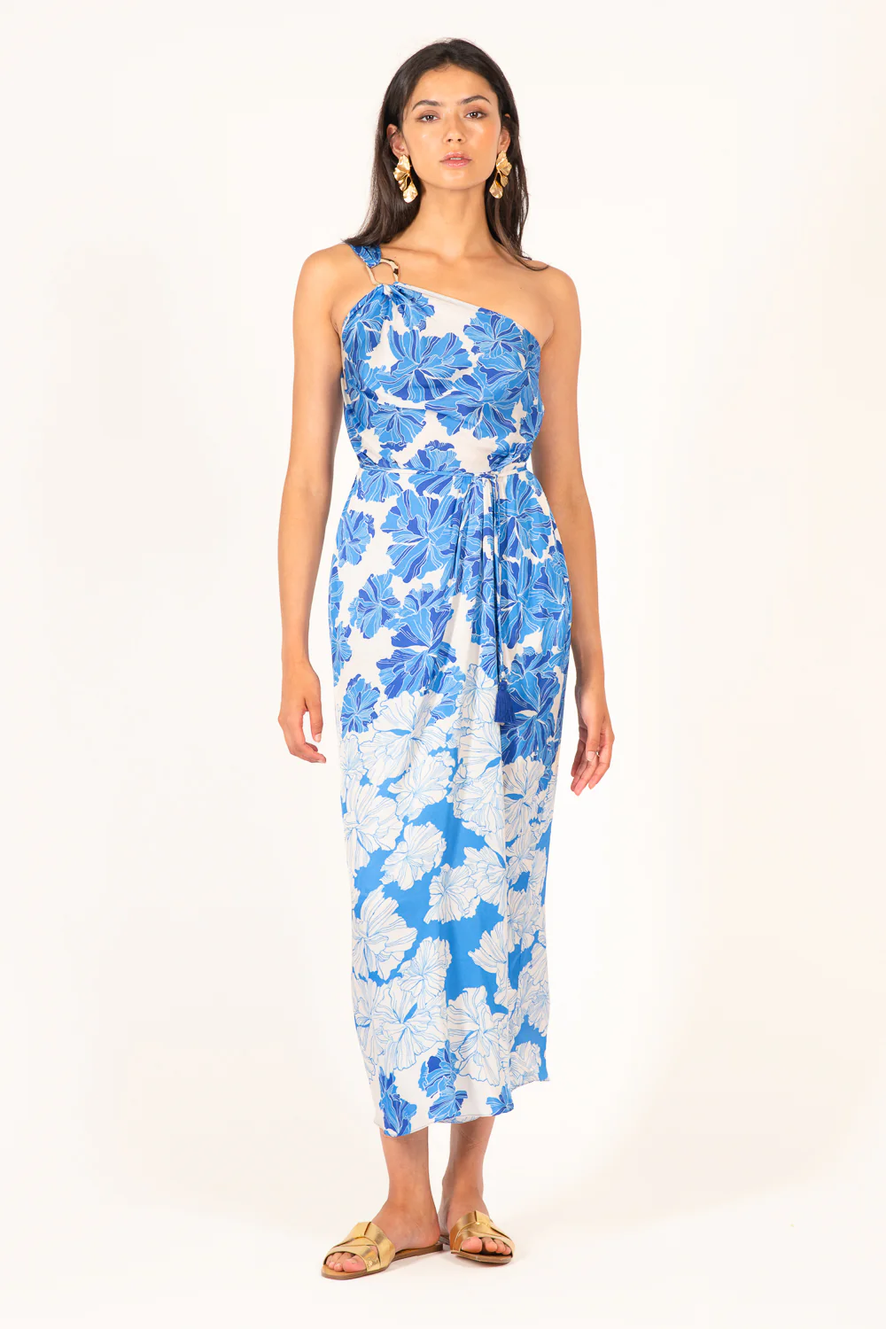 Long Dress Fanny - Blue Flower Bunch
