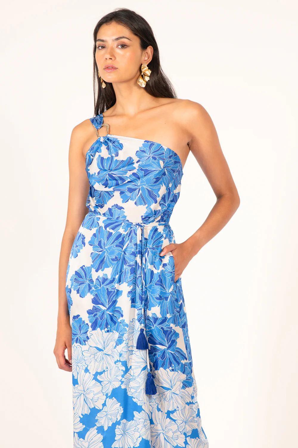Long Dress Fanny - Blue Flower Bunch - Image 2