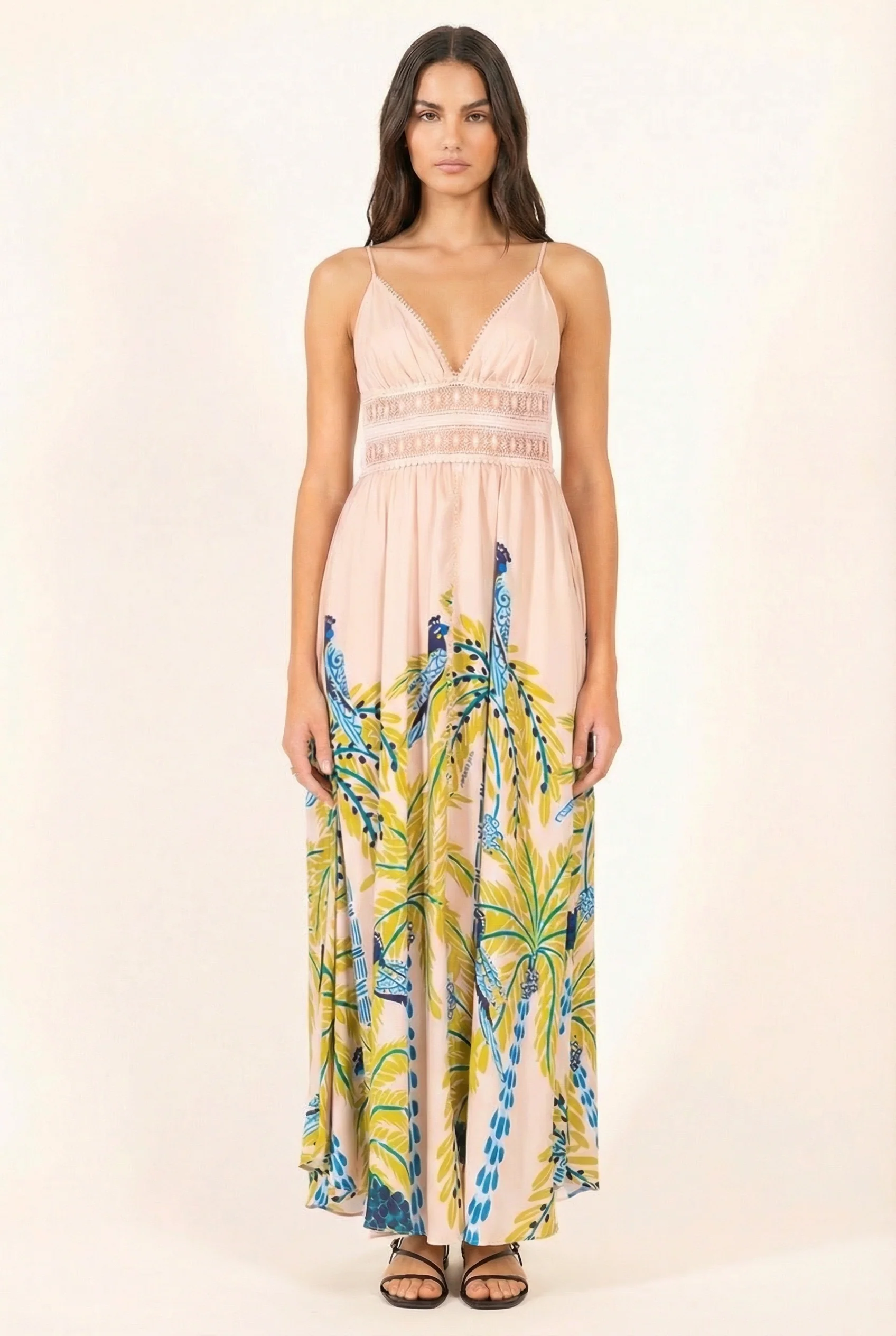 Long Dress Havana - Green Palmrott