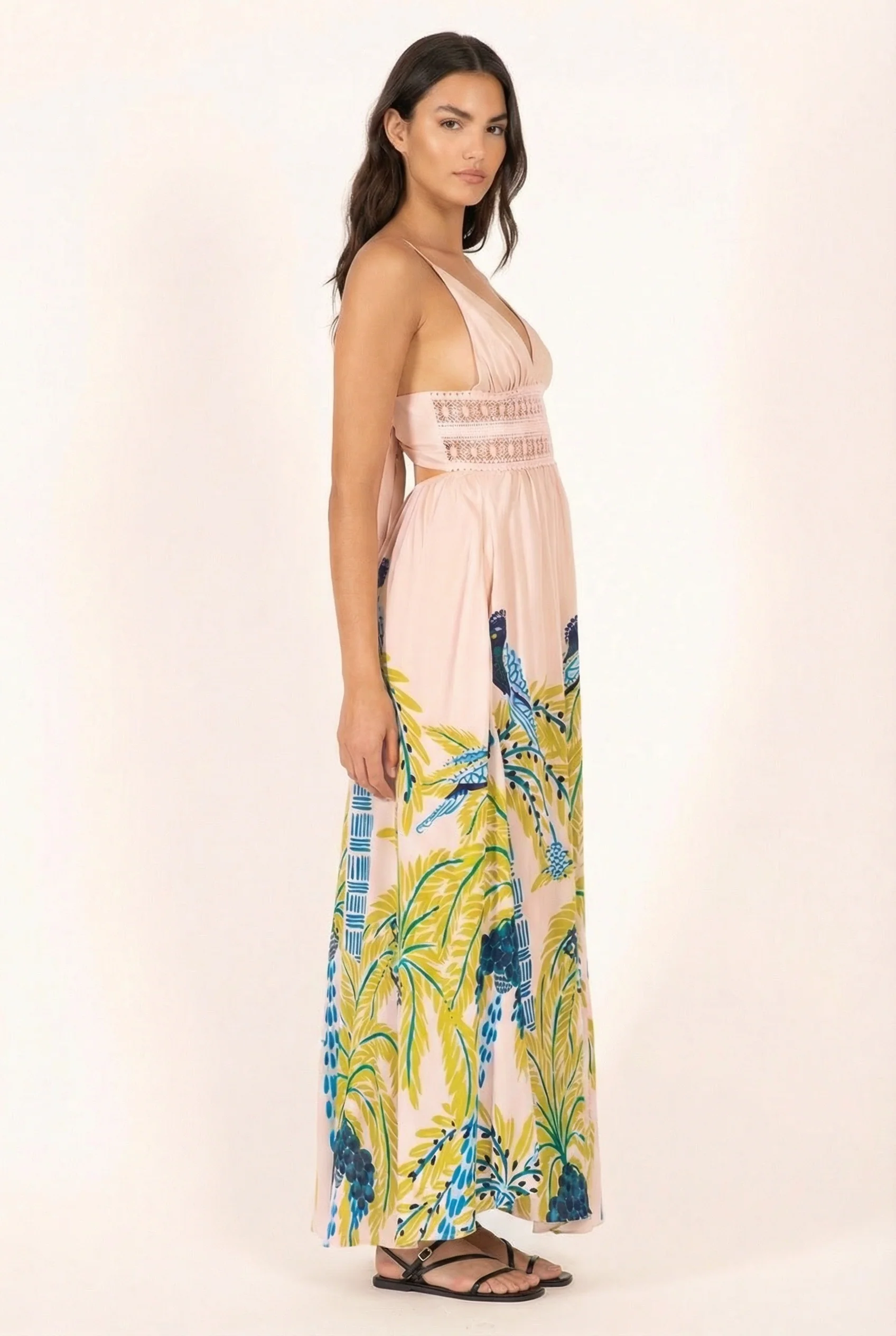 Long Dress Havana - Green Palmrott - Image 3