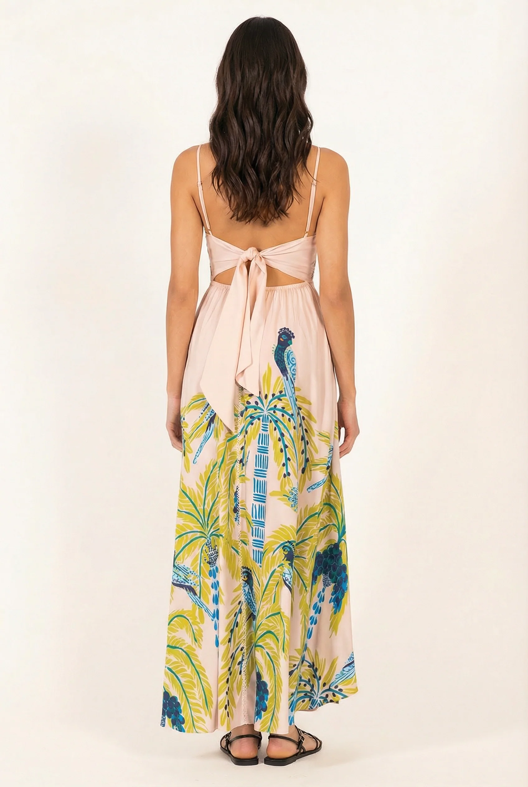 Long Dress Havana - Green Palmrott - Image 4