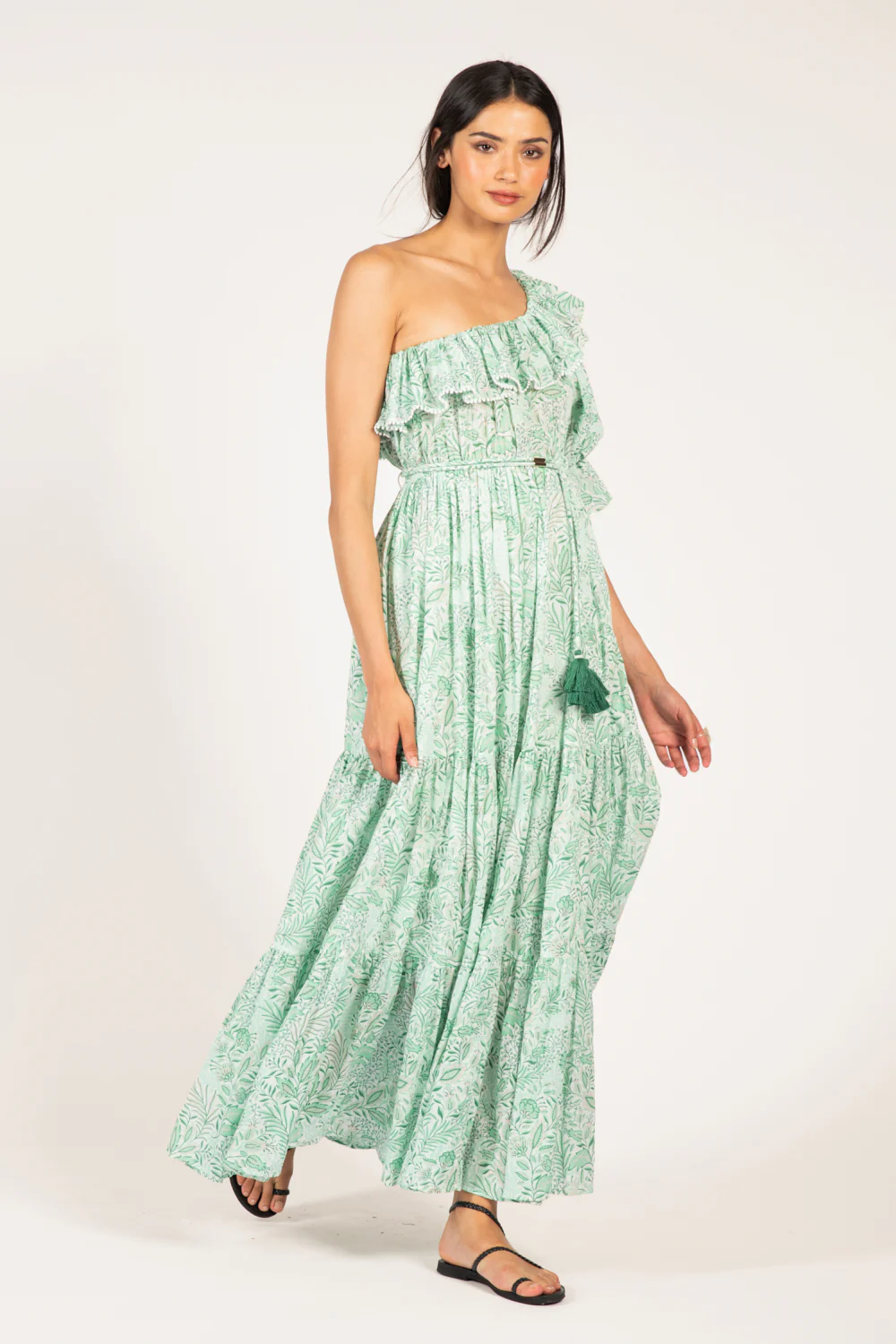 Long Dress Jay - Green Palmarosa - Image 2