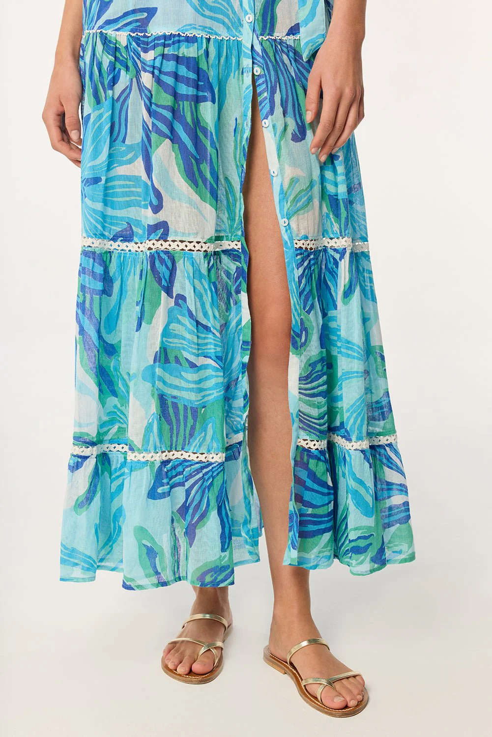 Long Dress Kora - Blue Seaweed - Image 3