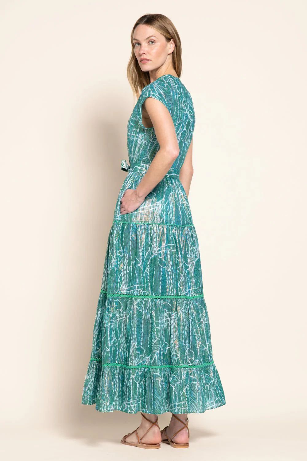 Long Dress Kora - Green Akoya - Image 4