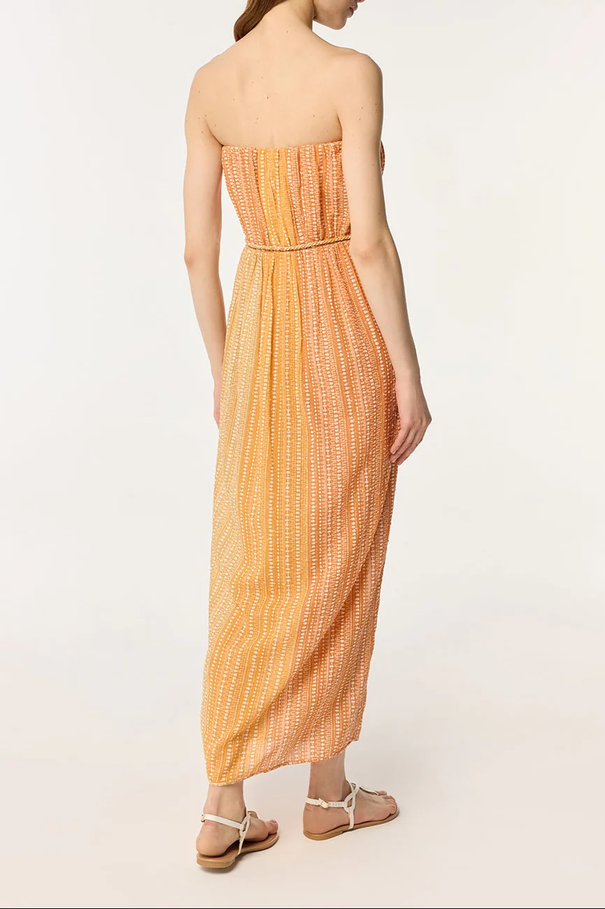 Long Dress Mara - Orange Shona - Image 3