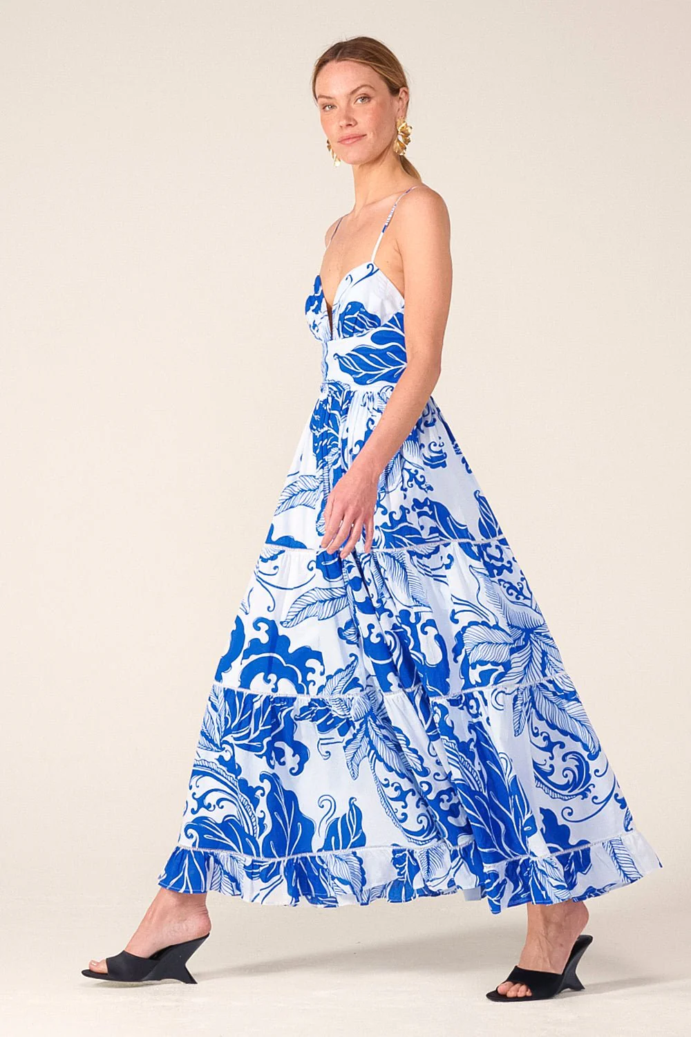Long Dress Milena - Blue Reef Wave - Image 3