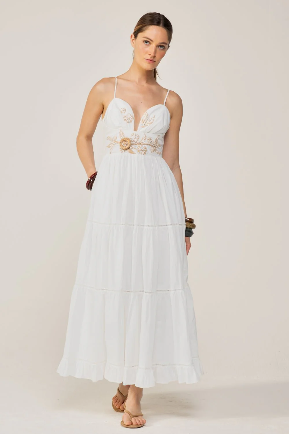 Long Dress Milena - Natural White Provence - Image 3