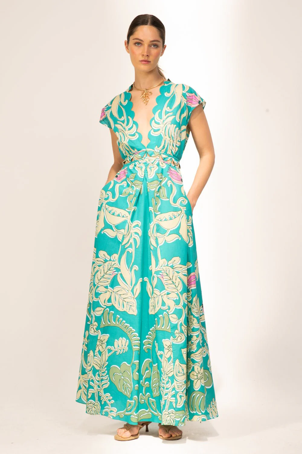 Long Dress Noreen - Turquoise Ritual