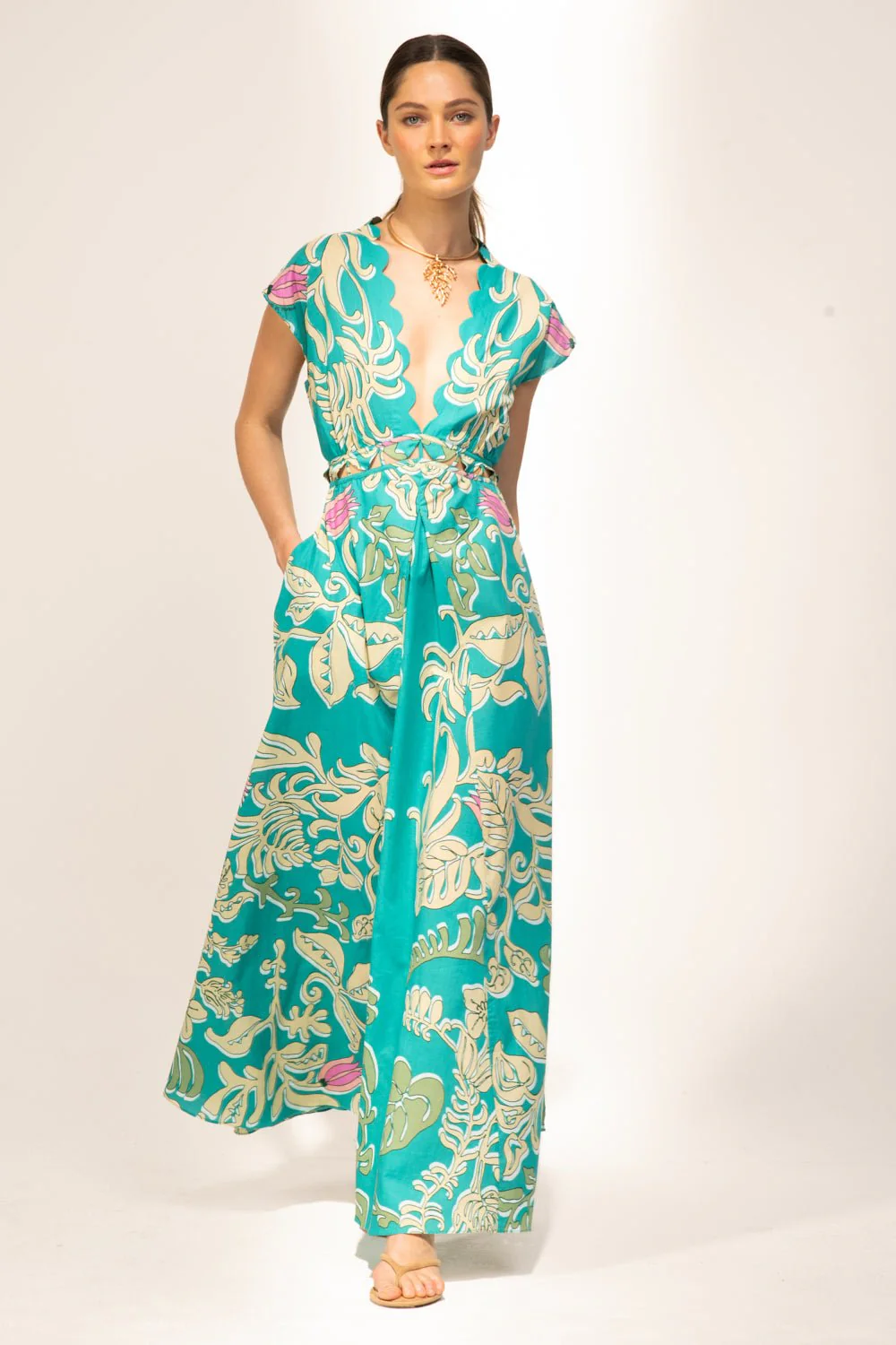 Long Dress Noreen - Turquoise Ritual - Image 2