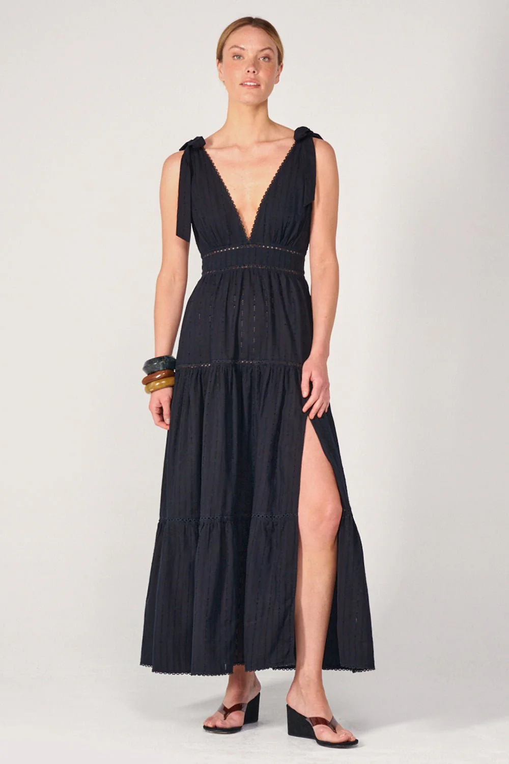 Long Dress Perla - Black