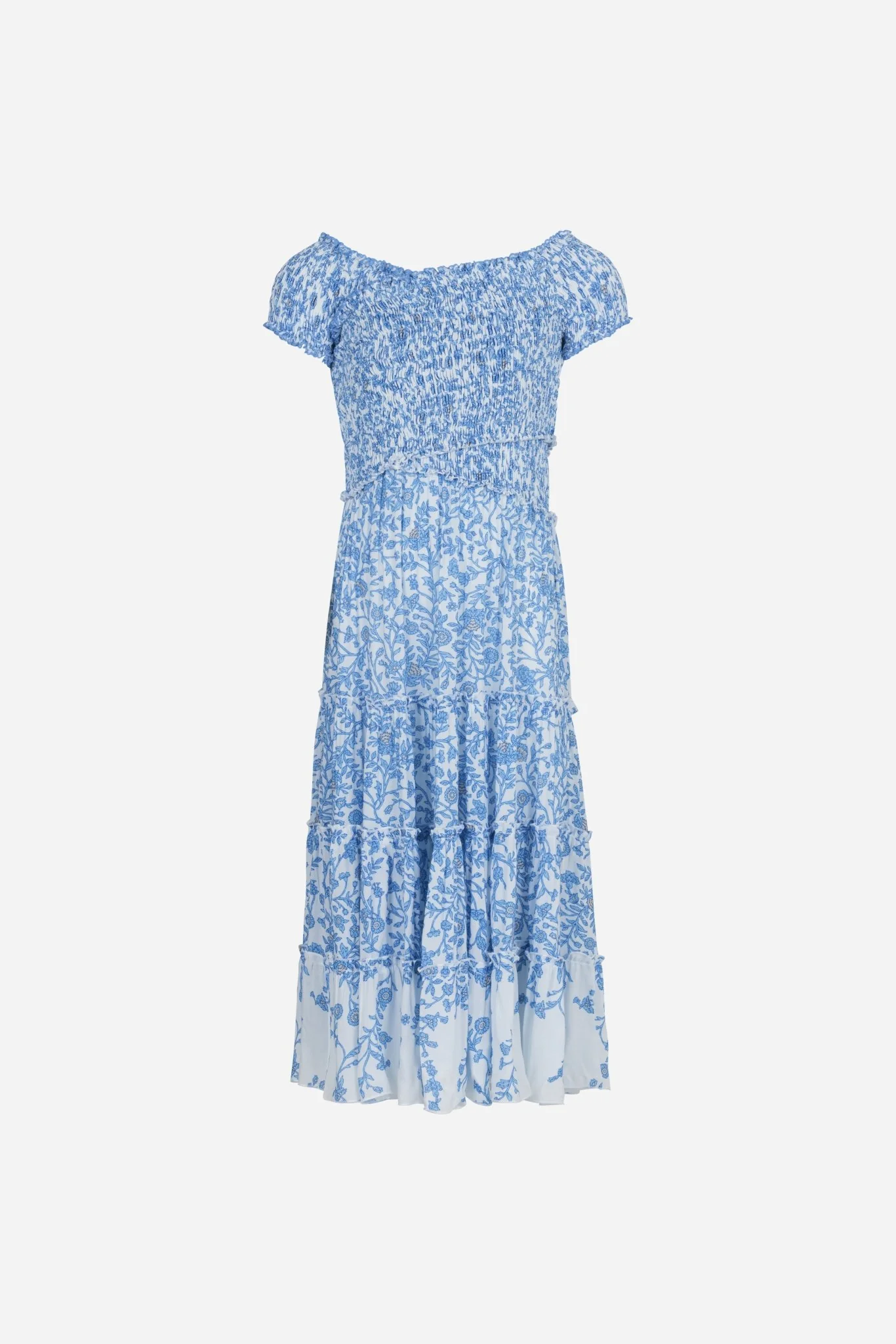 Long Dress Soledad for girls - Blue Lazuli - Image 2