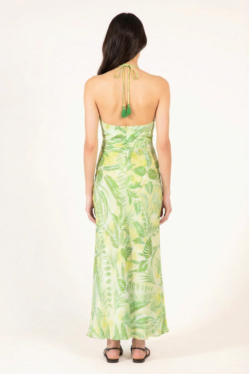Long Dress Stella - Green Calathea - Image 5